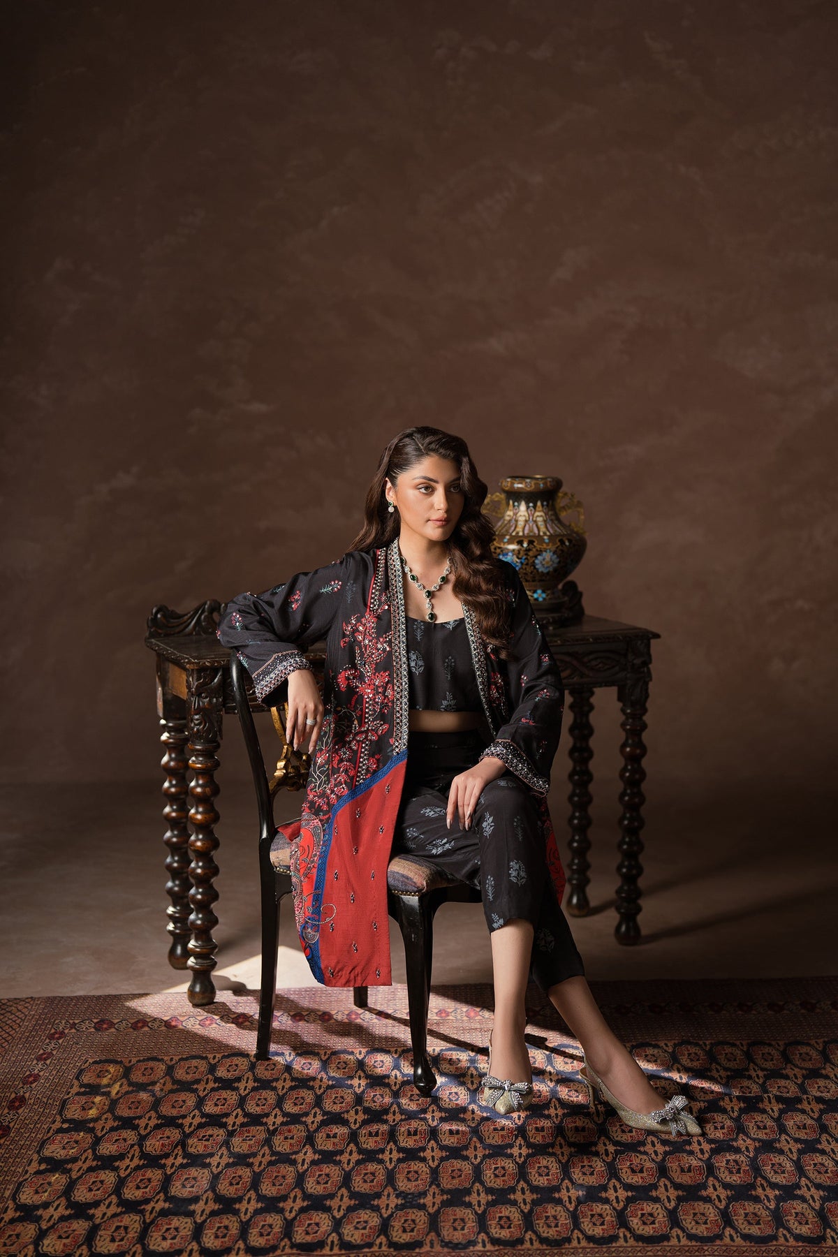 Ammara Khan | Symphony 24 | COSMOPOLITAN JACKET CO-ORD PRINT SET (D-05) by Ammara Khan - Designer Dress - Type: Ladies Clothes - Available at Libayah - 100% Original