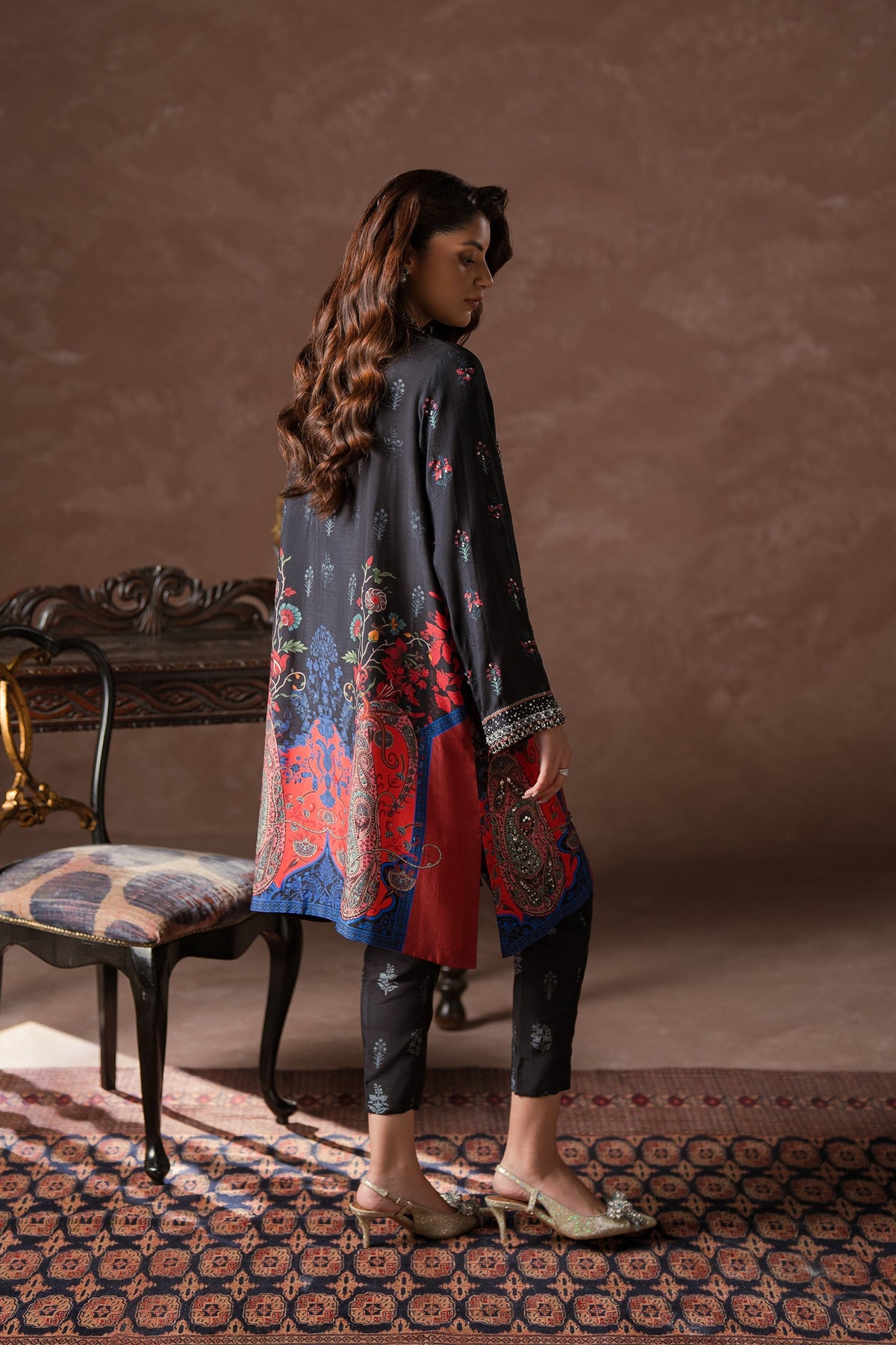 Ammara Khan | Symphony 24 | COSMOPOLITAN JACKET CO-ORD PRINT SET (D-05) by Ammara Khan - Designer Dress - Type: Ladies Clothes - Available at Libayah - 100% Original