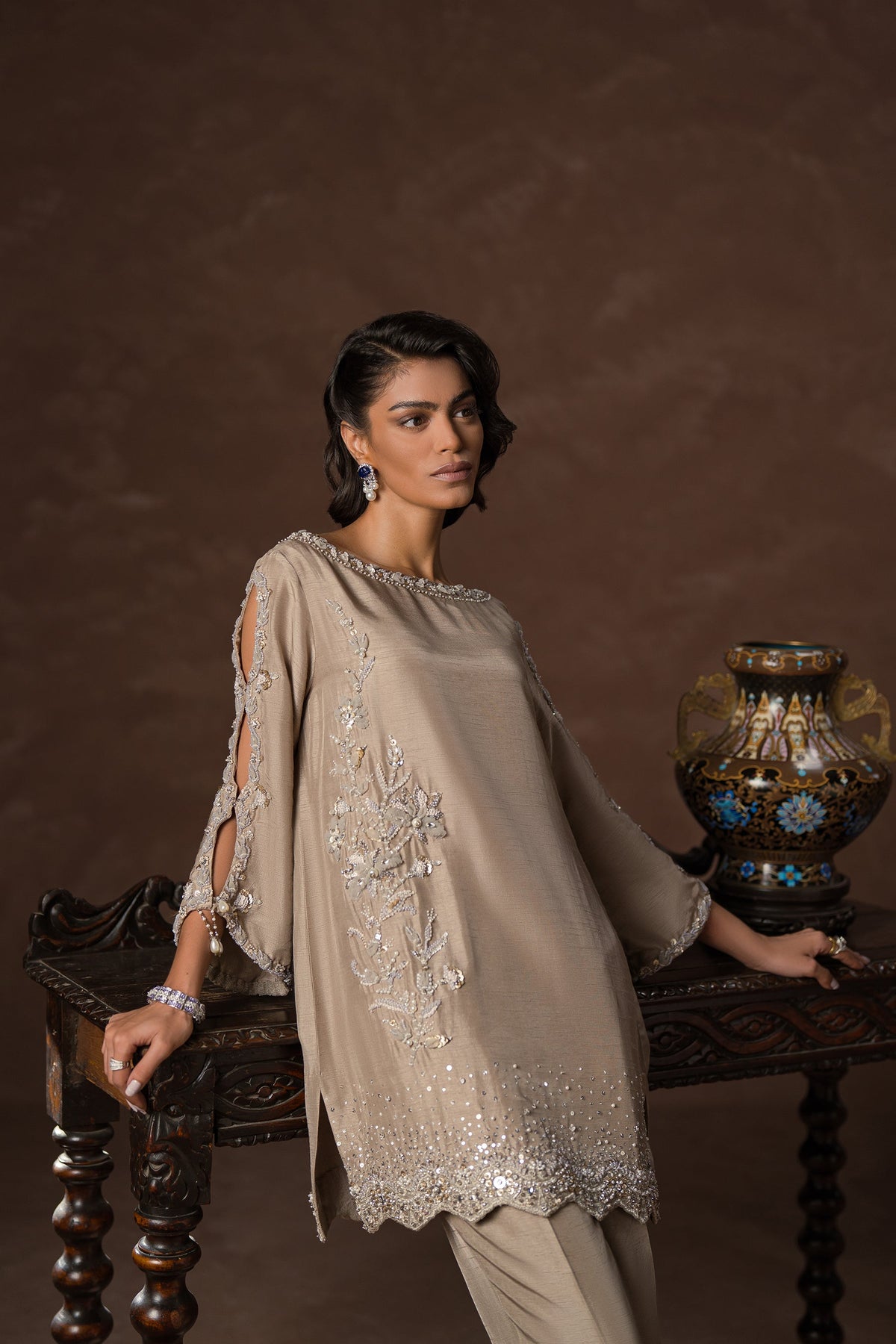 Ammara Khan | Symphony 24 | SMART SPARKLE CO-ORD SET (D-07) by Ammara Khan - Designer Dress - Type: Ladies Clothes - Available at Libayah - 100% Original