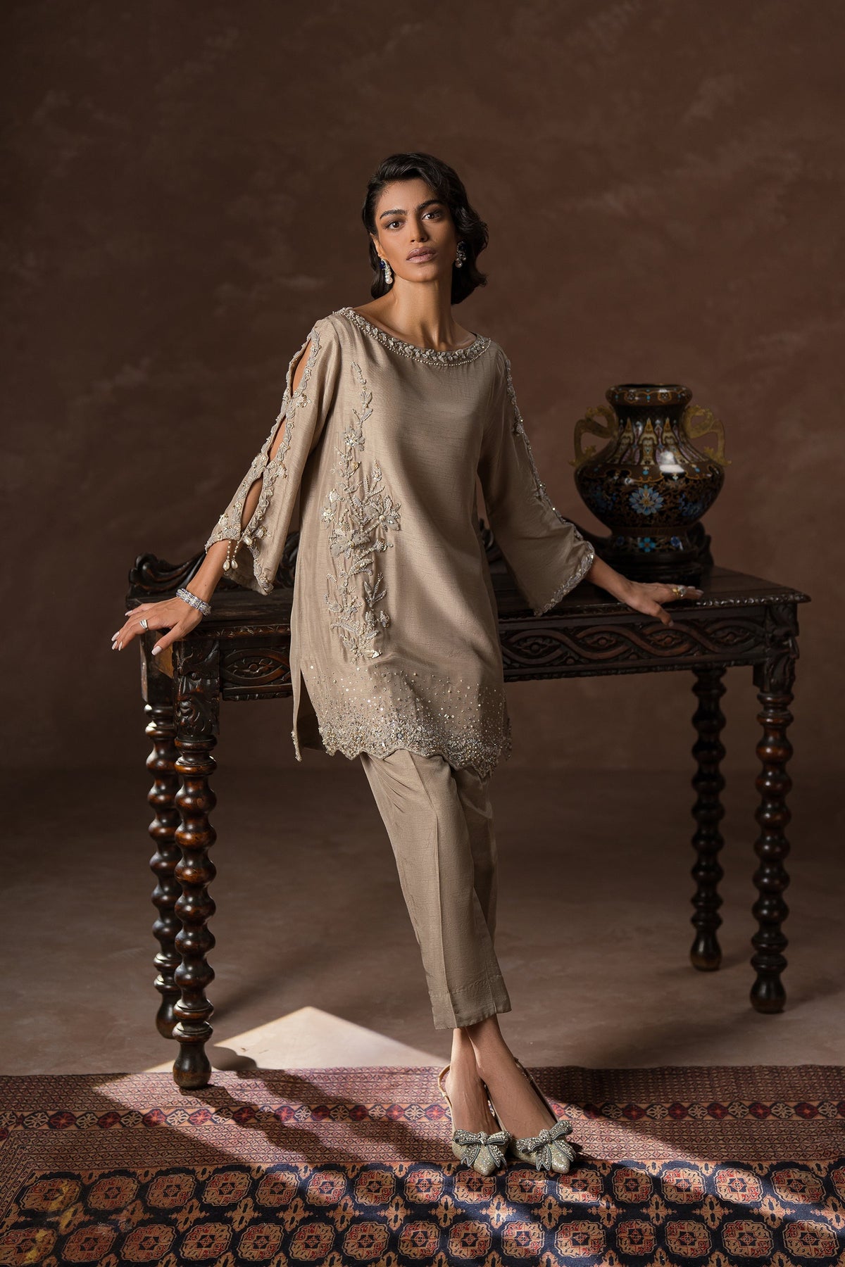 Ammara Khan | Symphony 24 | SMART SPARKLE CO-ORD SET (D-07) by Ammara Khan - Designer Dress - Type: Ladies Clothes - Available at Libayah - 100% Original