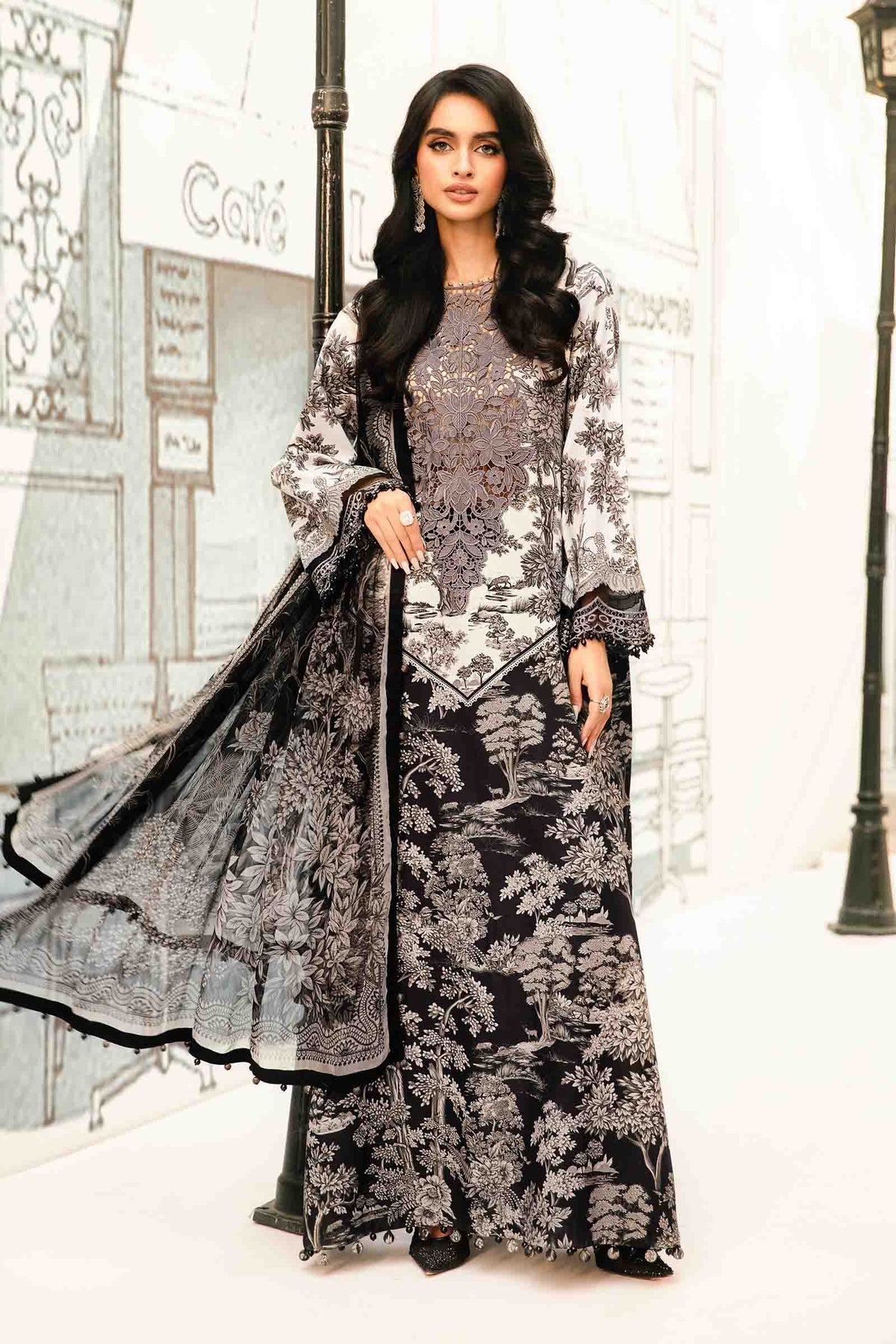 Maria B | M Prints Summer 25 | MPT-2608-B by Maria B - Designer Dress - Type: Ladies Clothes - Available at Libayah - 100% Original