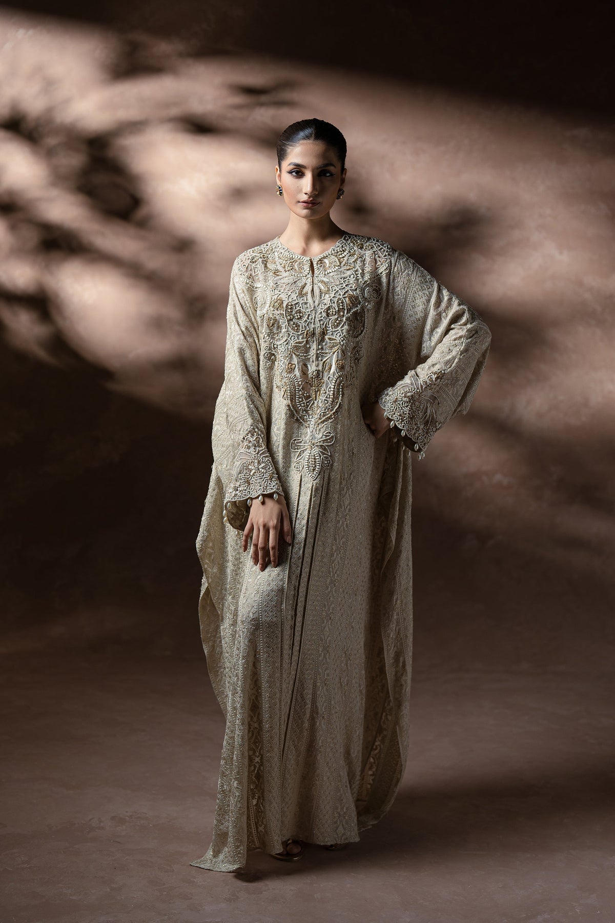 Ammara Khan | Symphony 24 | TIMELESS ELEGANCE KAFTAN SET (D-09) by Ammara Khan - Designer Dress - Type: Ladies Clothes - Available at Libayah - 100% Original