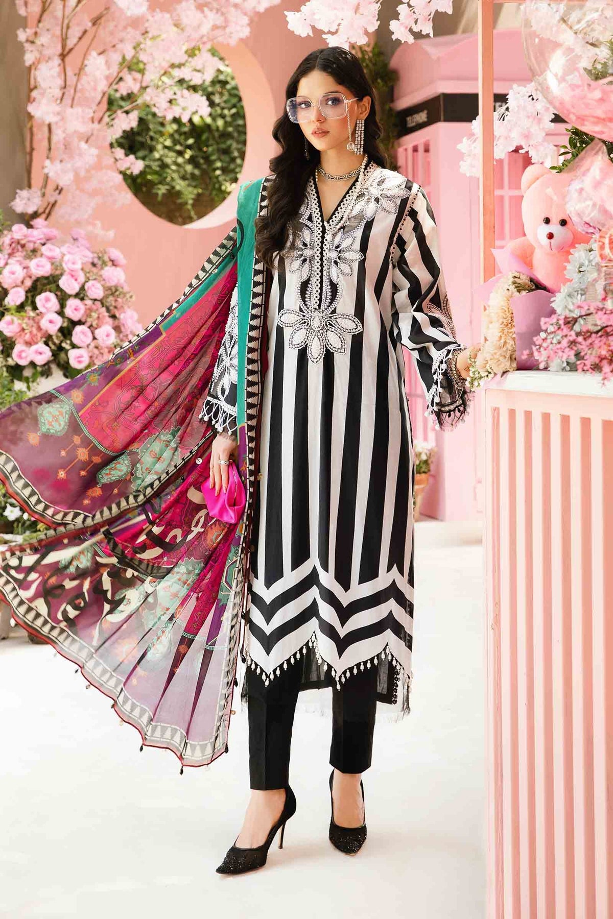 Maria B | M Prints Summer 25 | MPT-2609-B by Maria B - Designer Dress - Type: Ladies Clothes - Available at Libayah - 100% Original