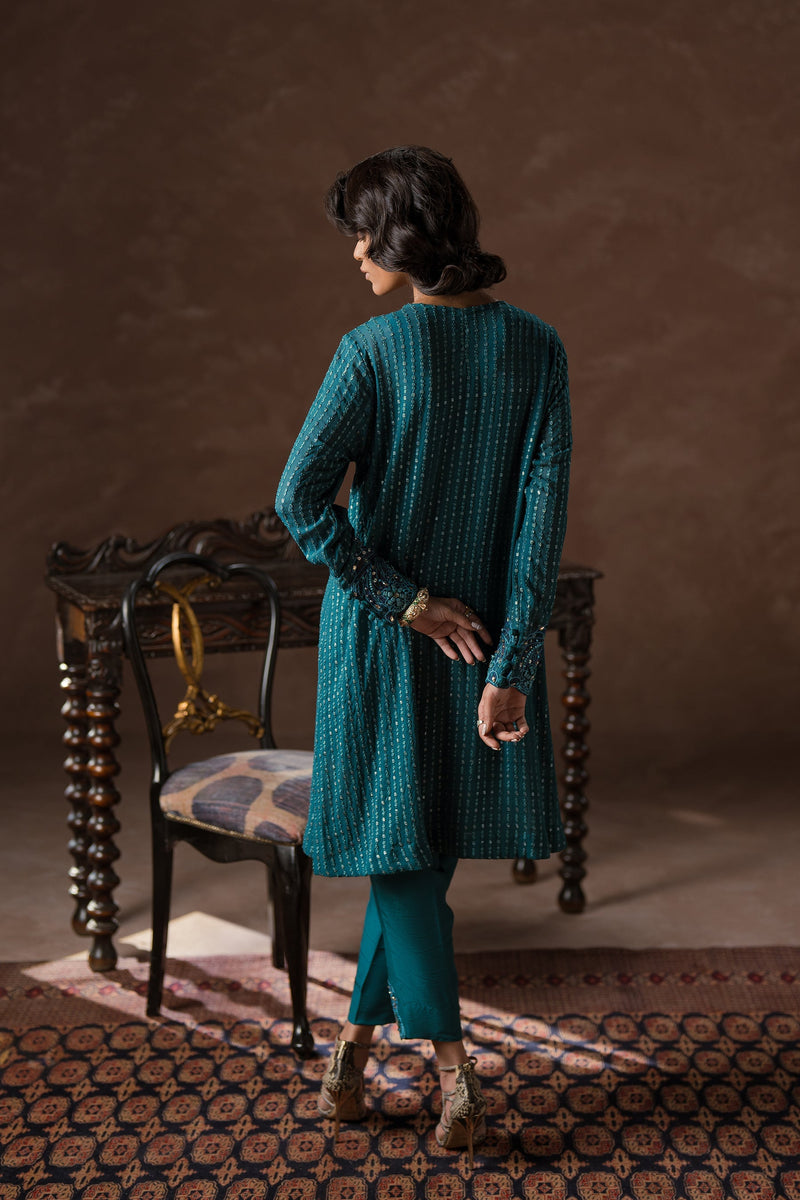 Ammara Khan | Symphony 24 | TEAL BEAUTY SET (D-10) by Ammara Khan - Designer Dress - Type: Ladies Clothes - Available at Libayah - 100% Original