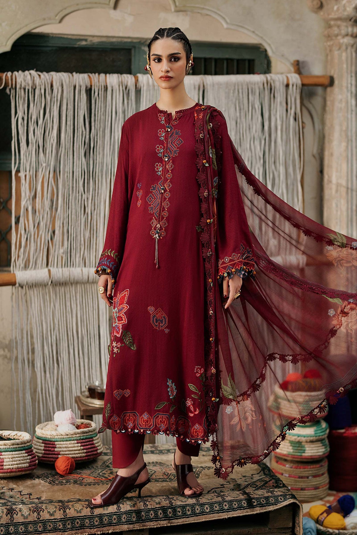 Maria B | M Prints Winter Fall 2026 | MPT-3110-A by Maria B - Designer Dress  - Type : Ladies Clothes - Available at Libayah - 100% Original 