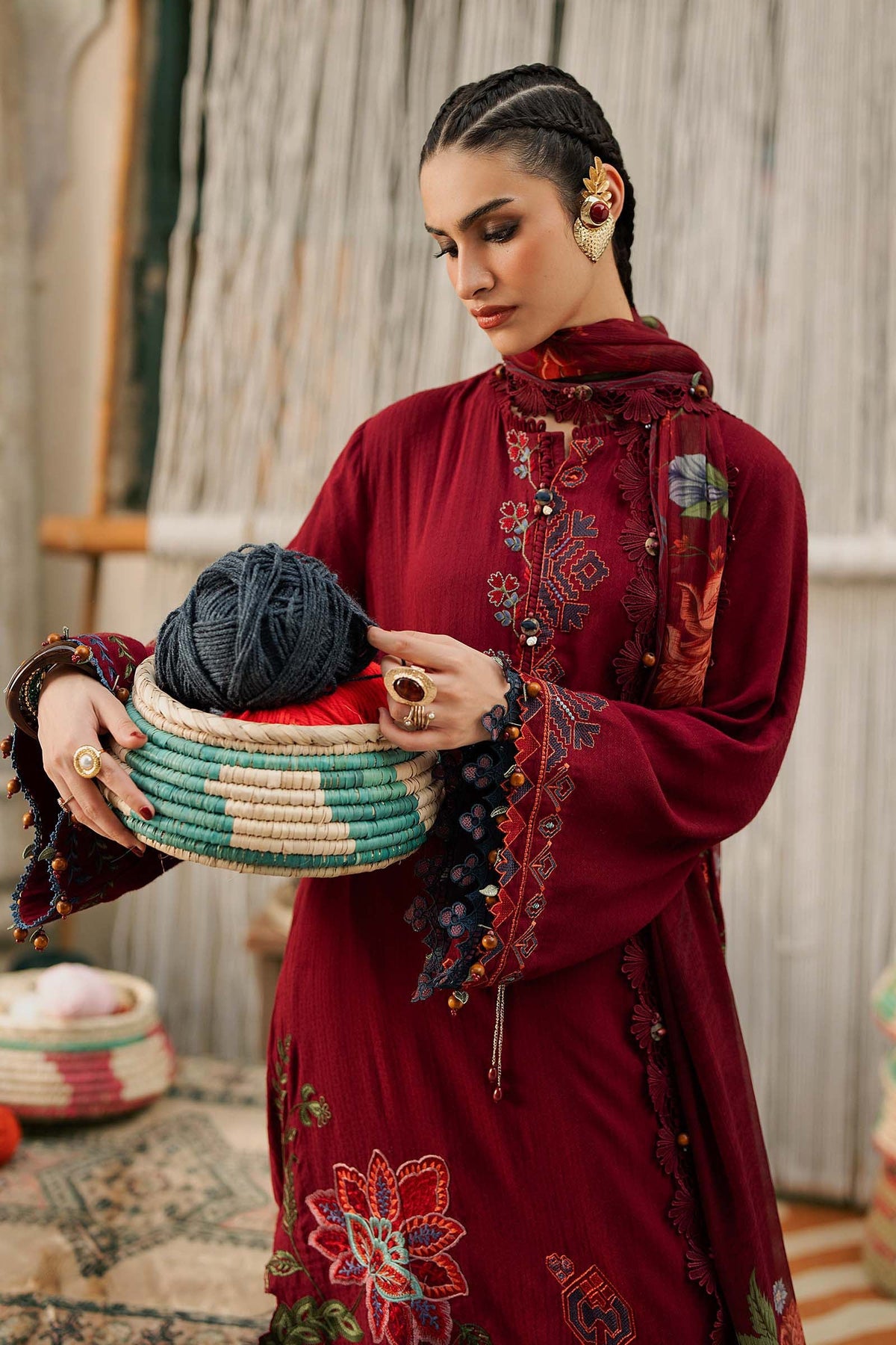 Maria B | M Prints Winter Fall 2026 | MPT-3110-A by Maria B - Designer Dress  - Type : Ladies Clothes - Available at Libayah - 100% Original 
