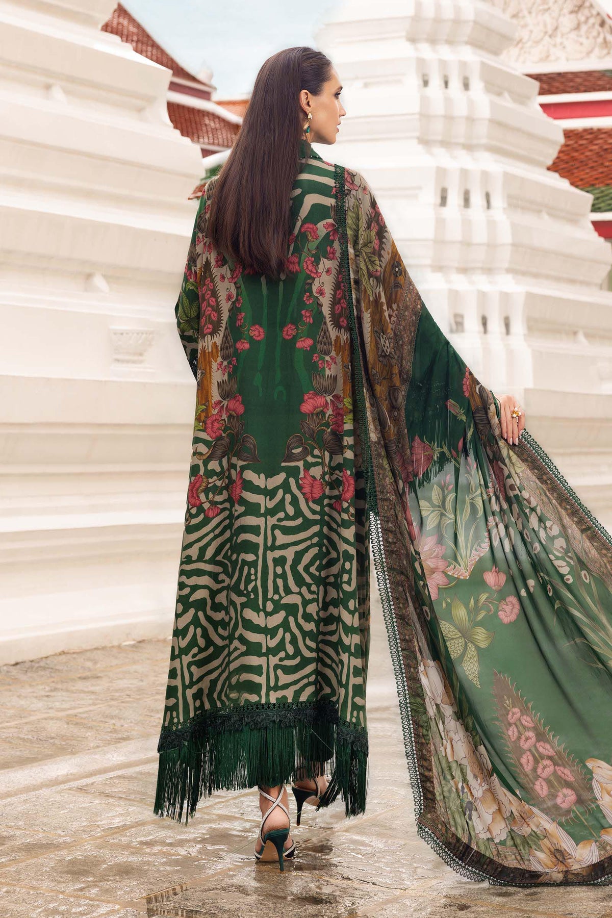 Maria B | M Prints Winter 25 | MPT-2810-A by Maria B - Designer Dress  - Type : Ladies Clothes - Available at Libayah - 100% Original 