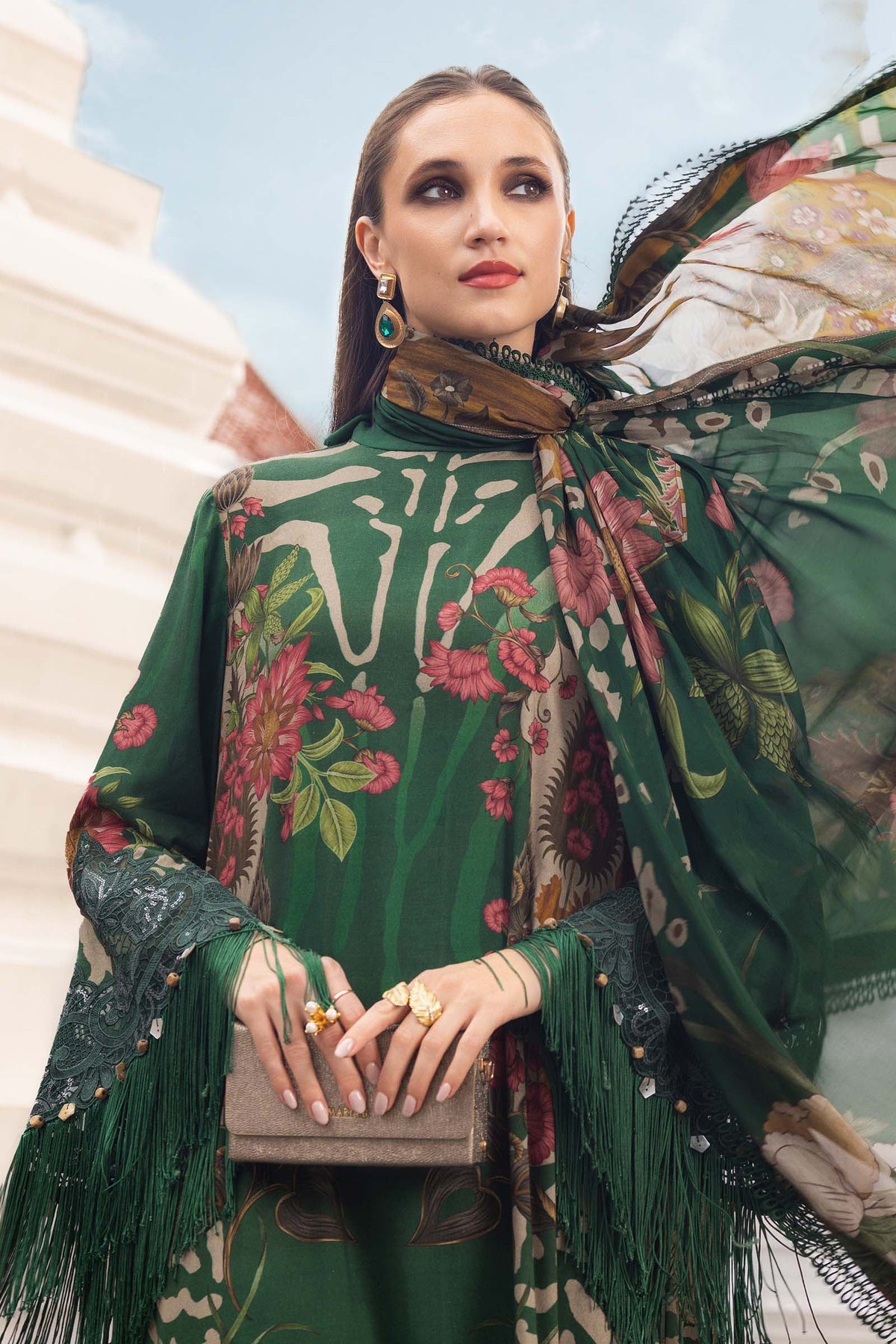 Maria B | M Prints Winter 25 | MPT-2810-A by Maria B - Designer Dress  - Type : Ladies Clothes - Available at Libayah - 100% Original 