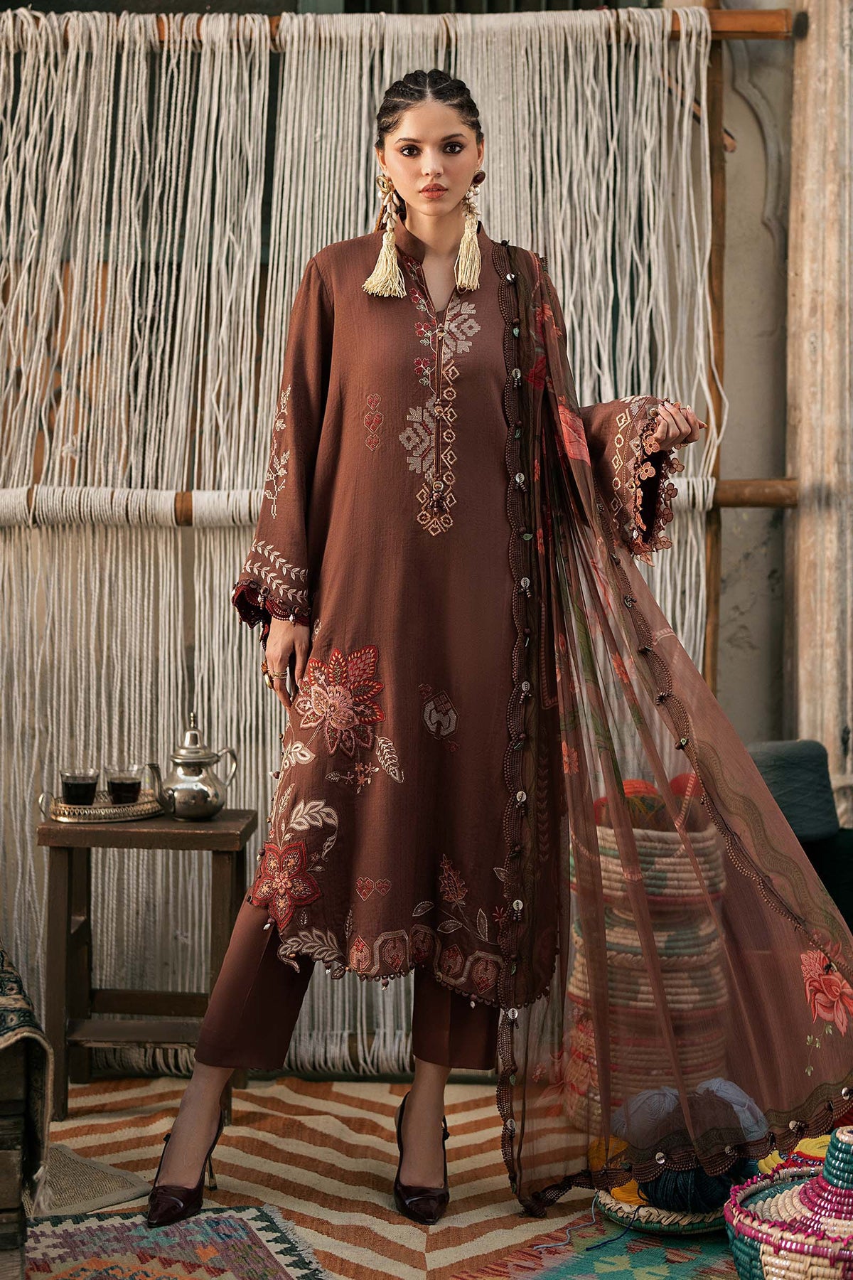 Maria B | M Prints Winter Fall 2026 | MPT-3110-B by Maria B - Designer Dress  - Type : Ladies Clothes - Available at Libayah - 100% Original 