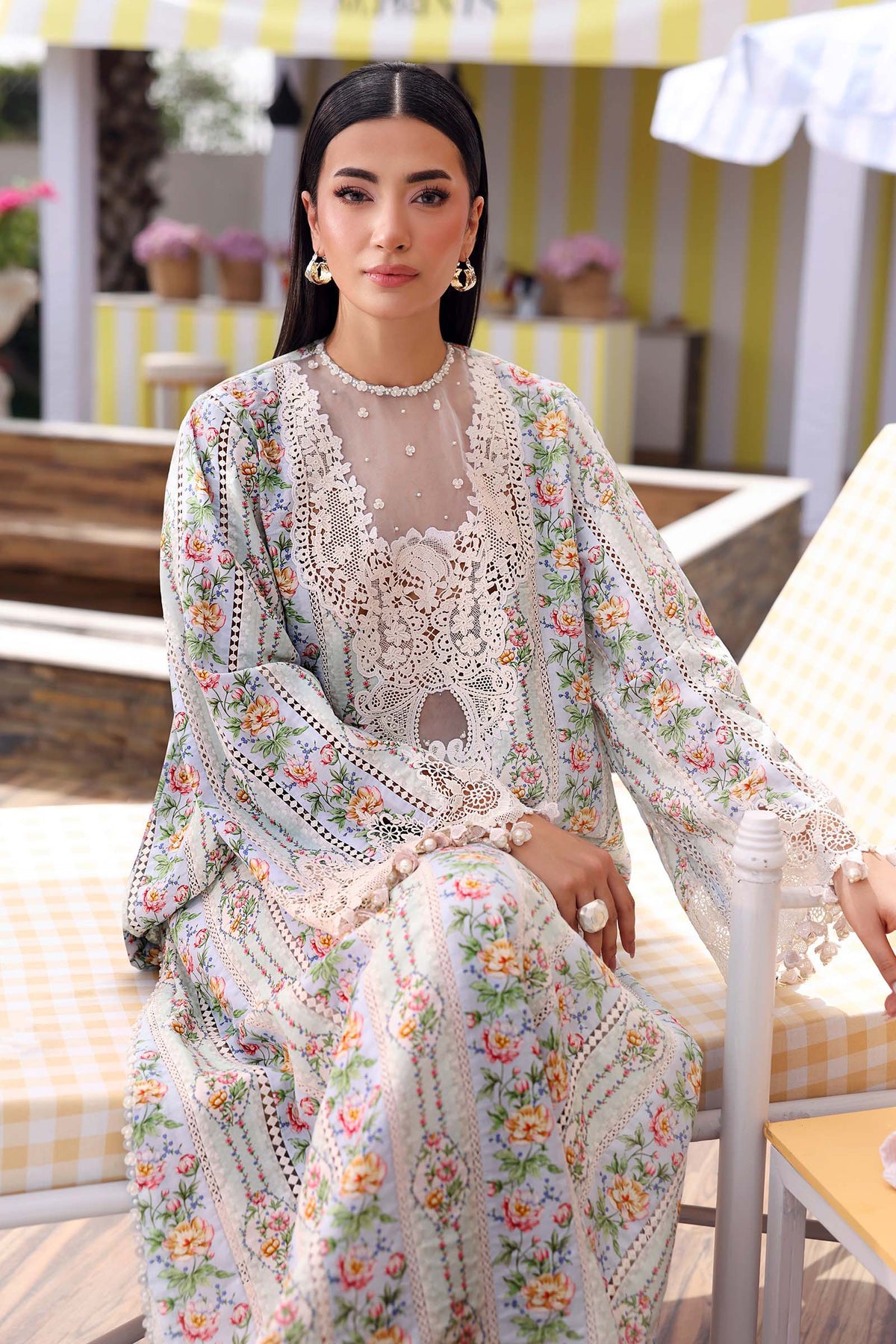 Maria B | M Prints 26 | MPT-3010-B by Maria B - Designer Dress  - Type : Ladies Clothes - Available at Libayah - 100% Original 