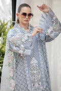 Maria B | Luxury Lawn | EL-23-10-Ice Blue by Maria B - Designer Dress - Type: Ladies Clothes - Available at Libayah - 100% Original