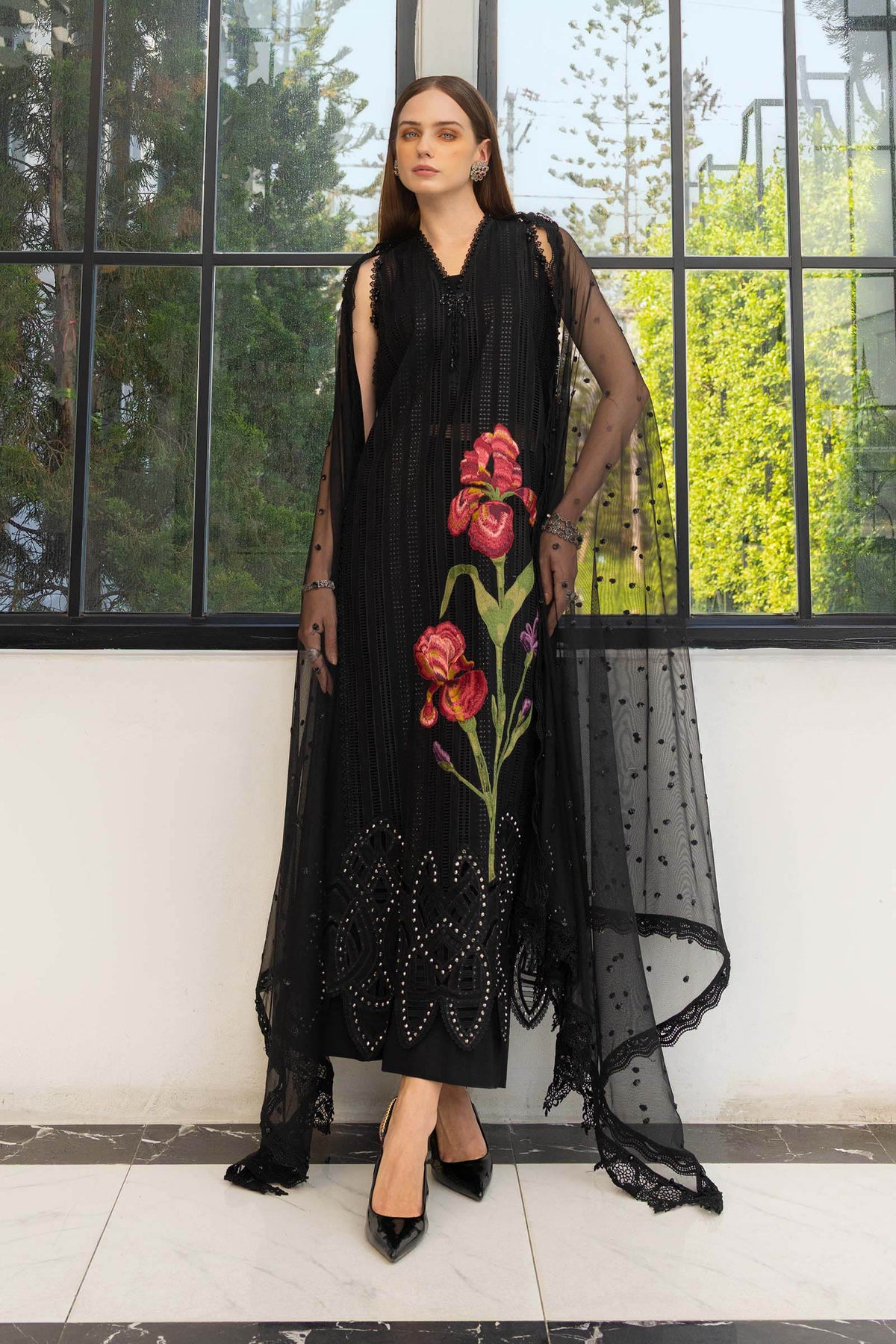 Maria B | luxury Lawn 26 | EL-26-10 by Maria B - Designer Dress  - Type : Ladies Clothes - Available at Libayah - 100% Original 