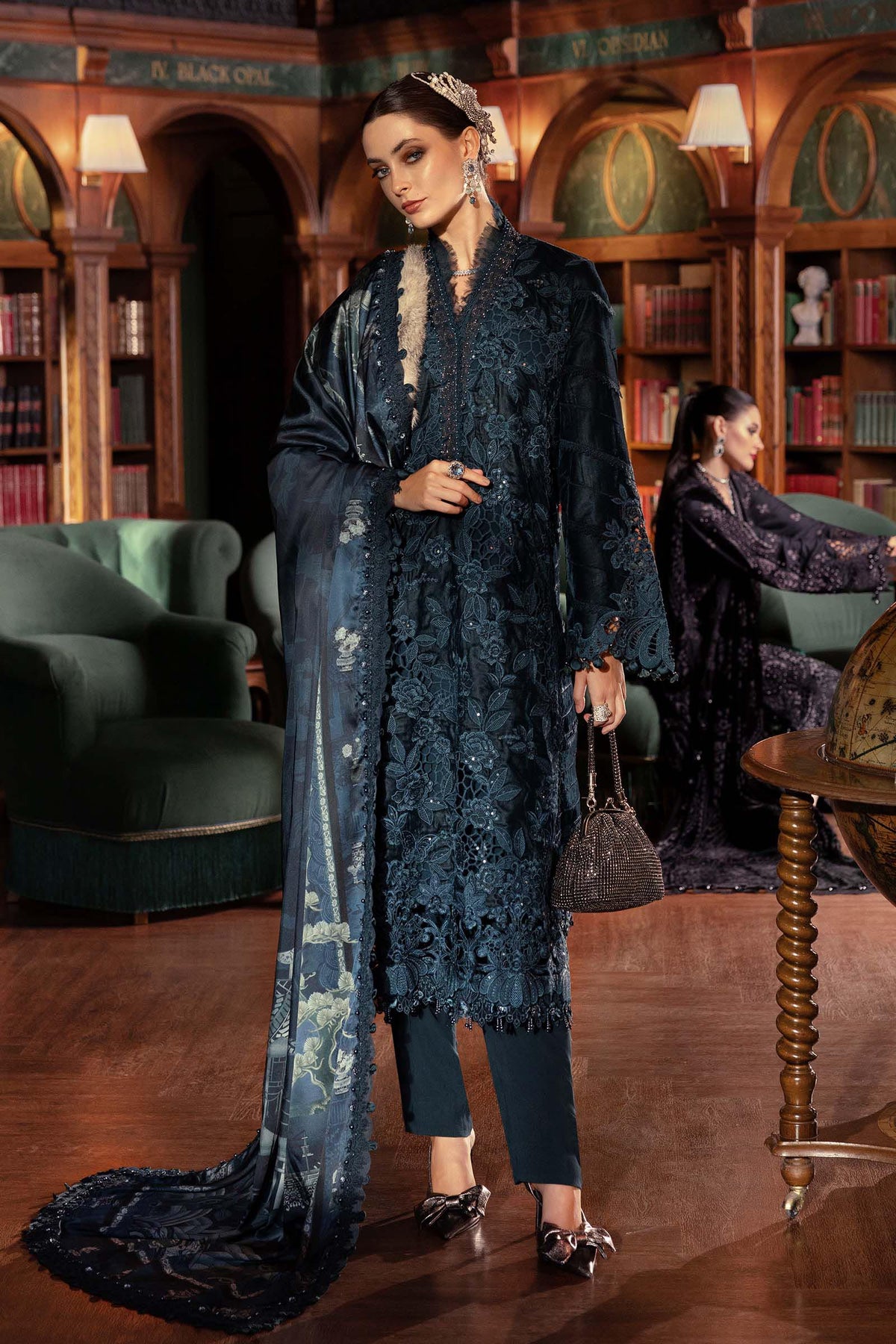 Maria B | Winter Luxe 25 | WL-1310 by Maria B - Designer Dress - Type : Ladies Clothes - Available at Libayah - 100% Original 