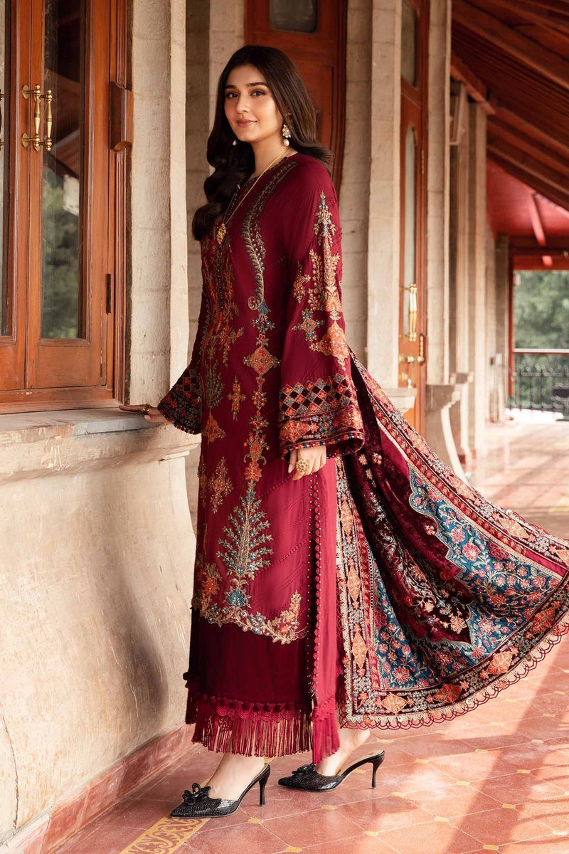 Maria B | Winter Luxe 24 | Velvet DL-1210 by Maria B - Designer Dress  - Type : Ladies Clothes - Available at Libayah - 100% Original 