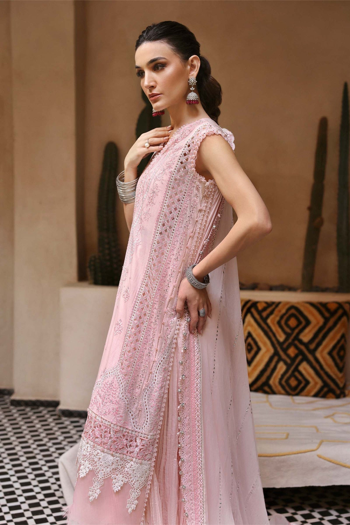 Maria B | Luxury Lawn 25 | D-2511-A by Maria B - Designer Dress - Type: Ladies Clothes - Available at Libayah - 100% Original