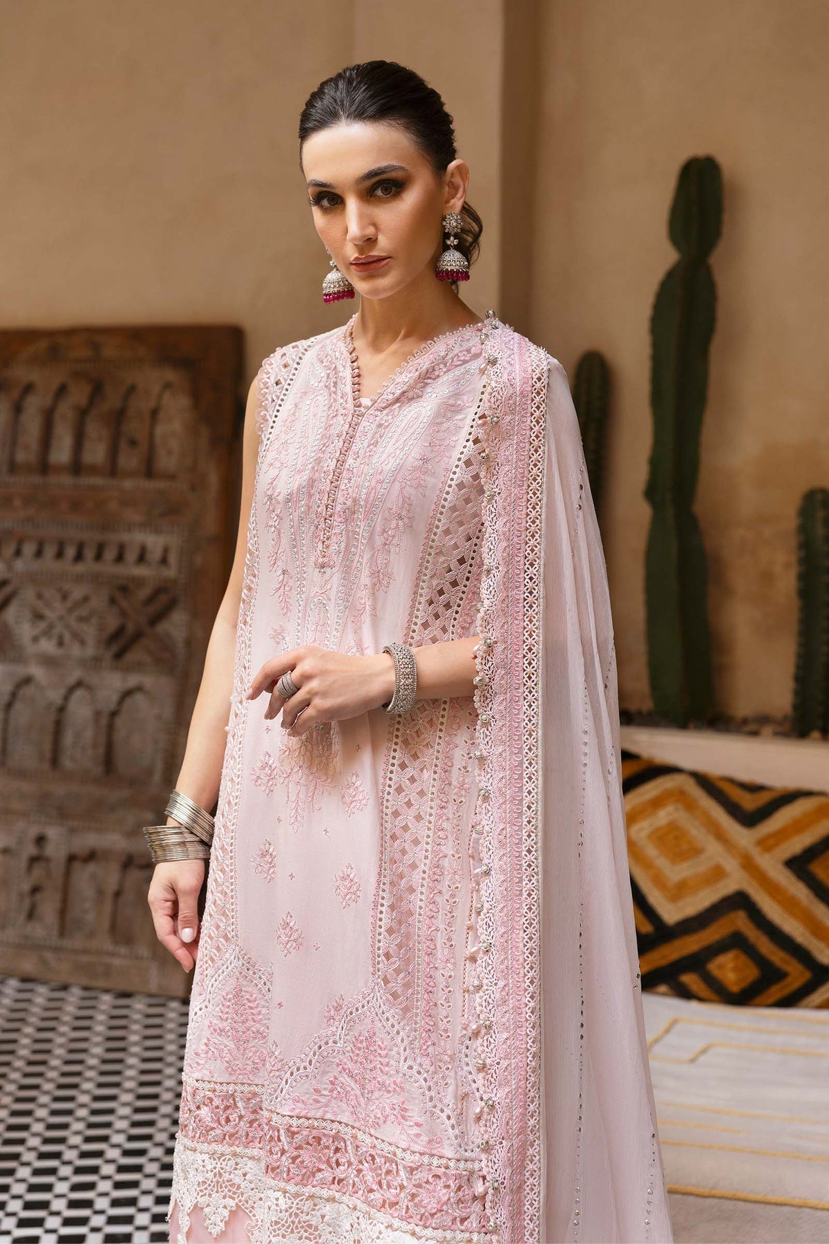 Maria B | Luxury Lawn 25 | D-2511-A by Maria B - Designer Dress - Type: Ladies Clothes - Available at Libayah - 100% Original