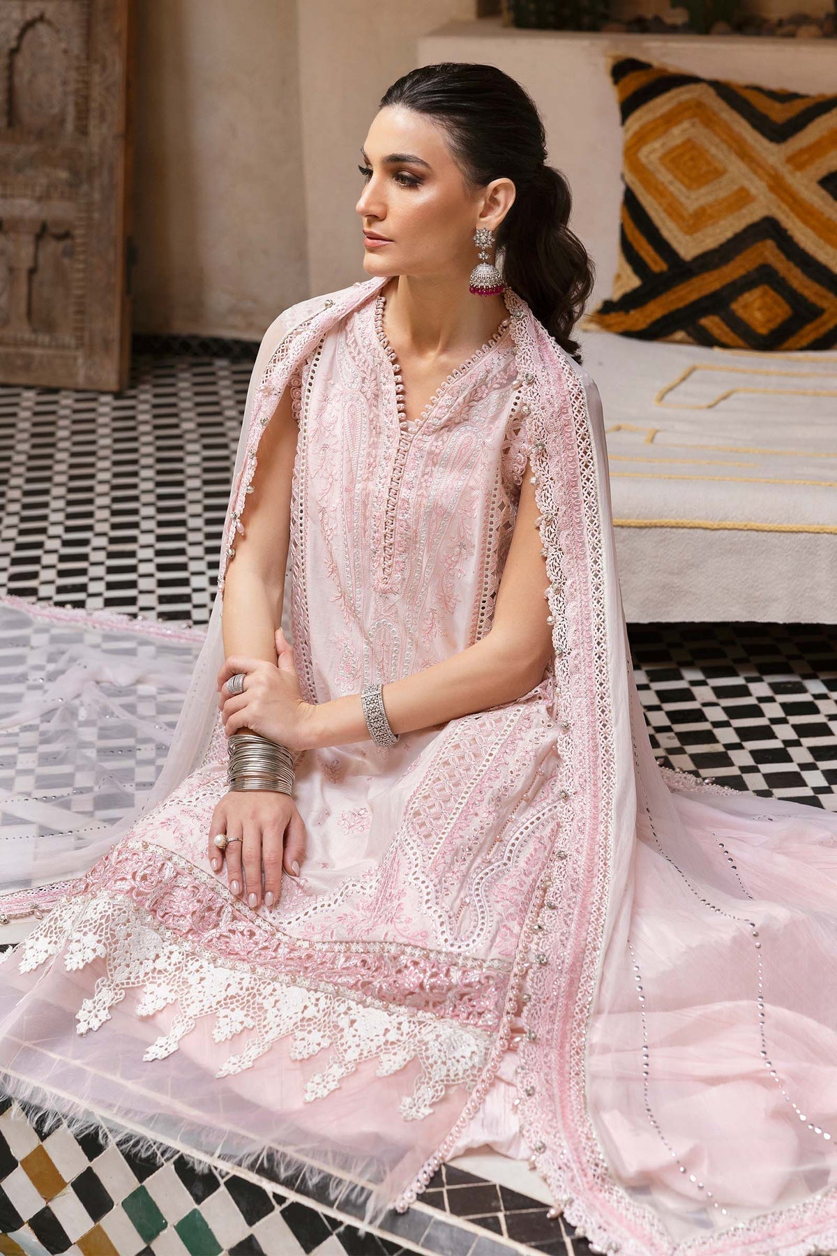 Maria B | Luxury Lawn 25 | D-2511-A by Maria B - Designer Dress - Type: Ladies Clothes - Available at Libayah - 100% Original