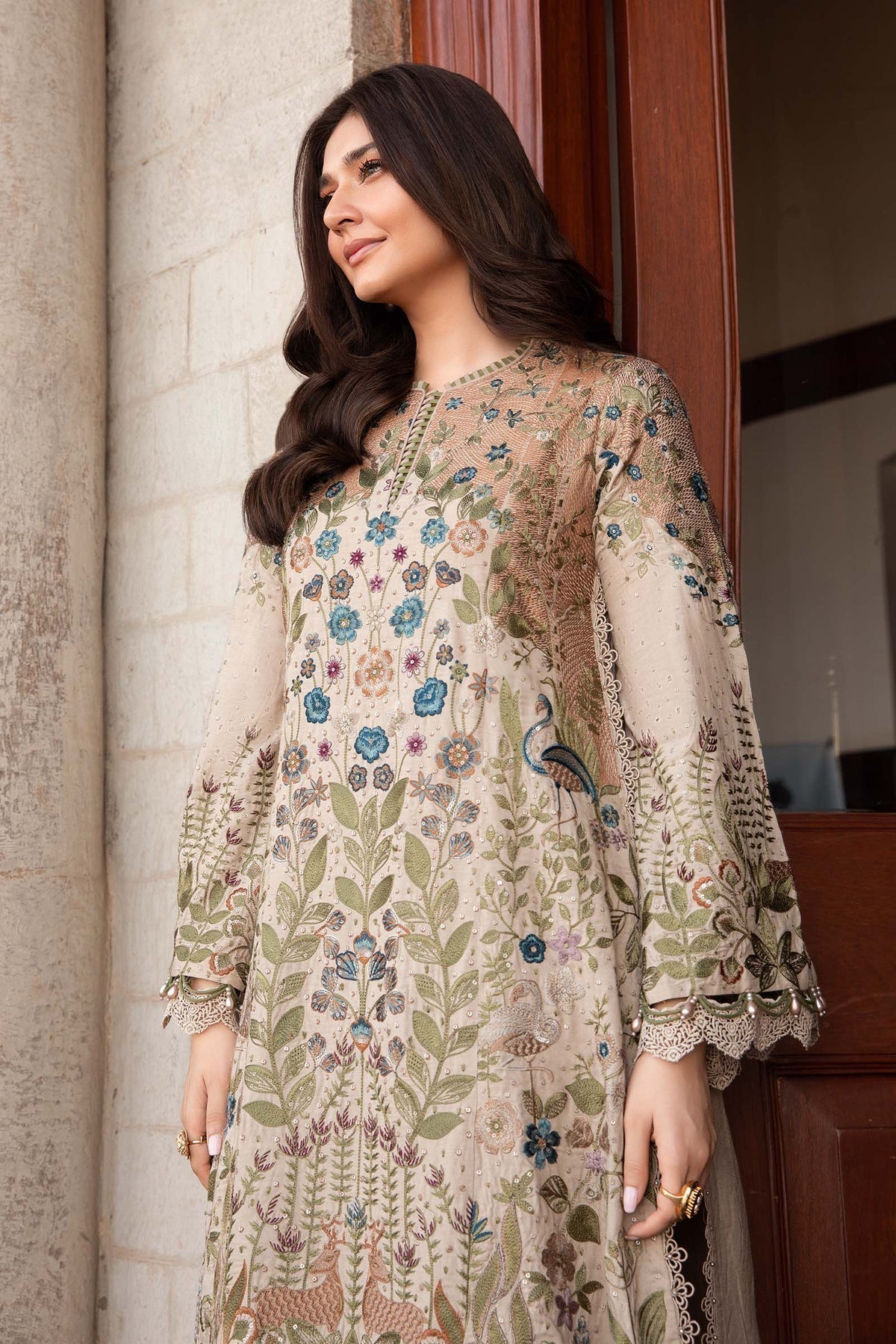 Maria B | Winter Luxe 24 | DL-1211 by Maria B - Designer Dress  - Type : Ladies Clothes - Available at Libayah - 100% Original 