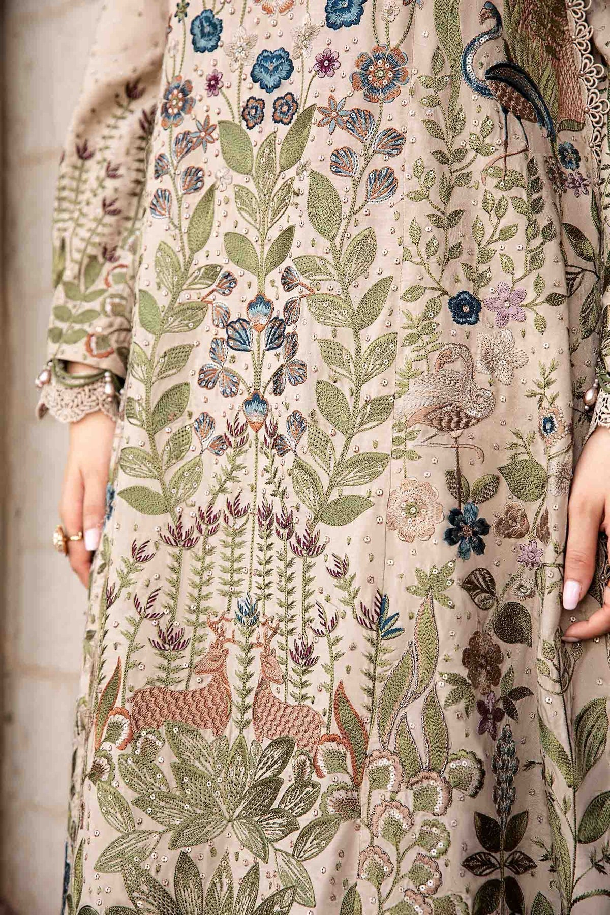 Maria B | Winter Luxe 24 | DL-1211 by Maria B - Designer Dress  - Type : Ladies Clothes - Available at Libayah - 100% Original 