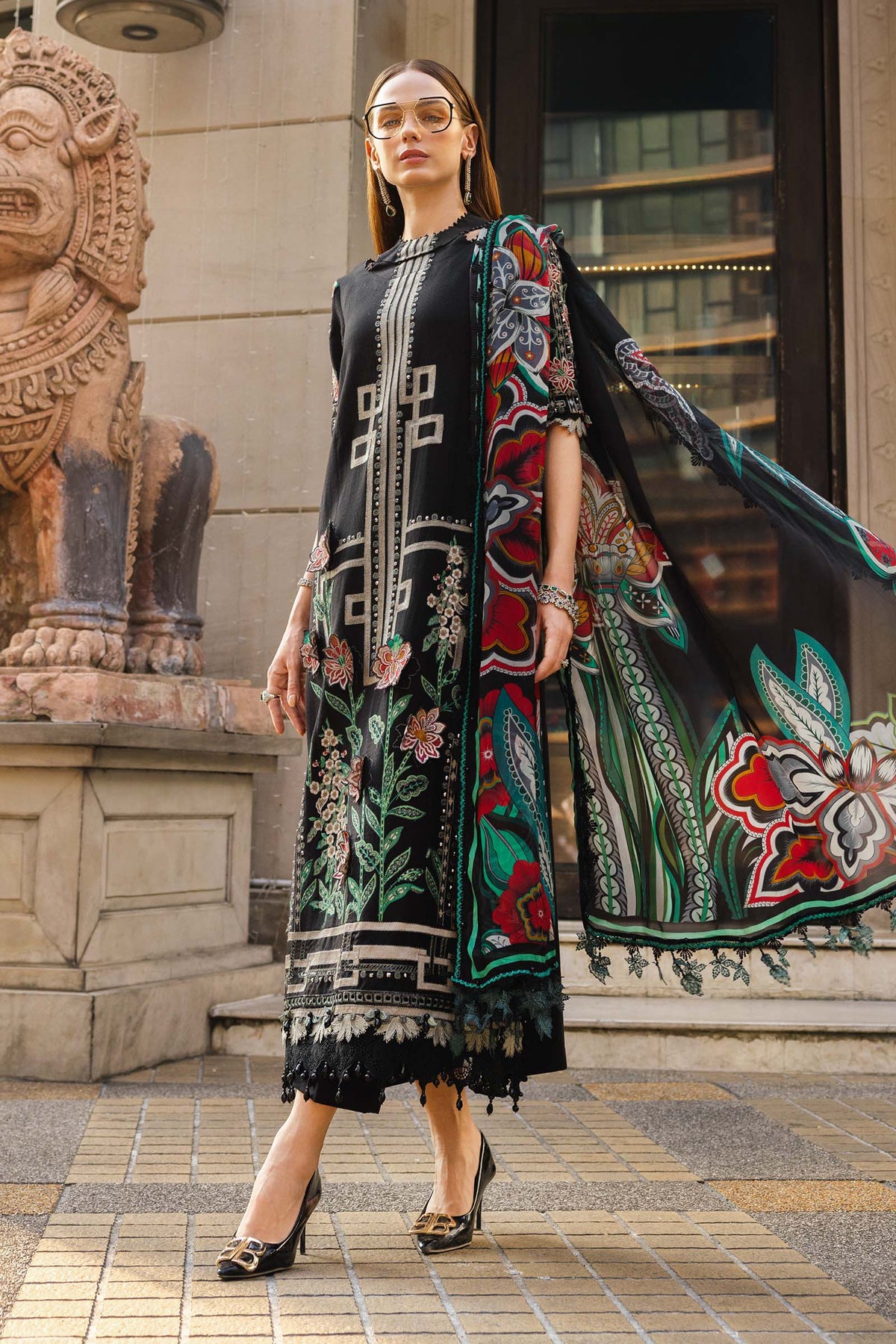 Maria B | luxury Lawn 26 | EL-26-11 by Maria B - Designer Dress  - Type : Ladies Clothes - Available at Libayah - 100% Original 