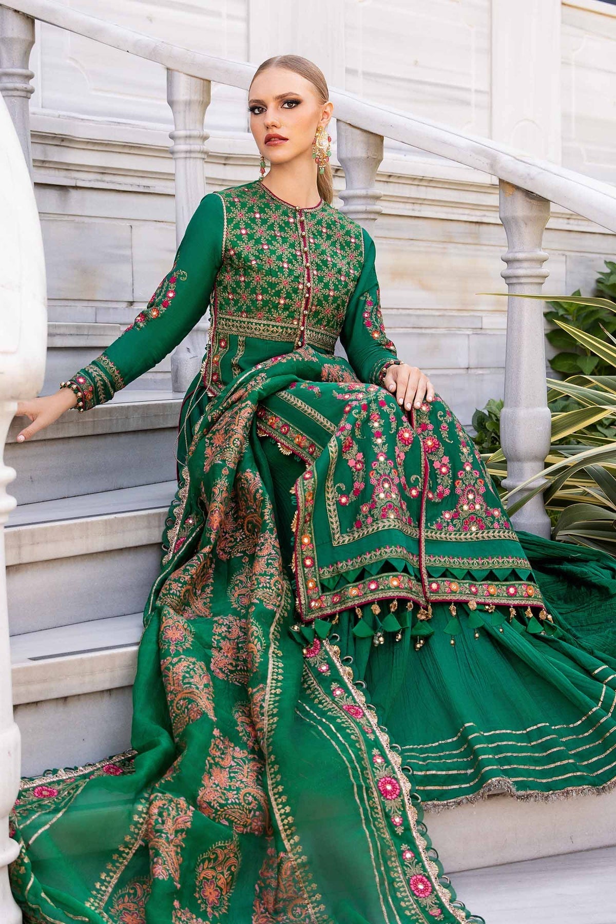Maria B | Sateen Formals 24 | CST-811 by Maria B - Designer Dress - Type: Formal - Available at Libayah - 100% Original