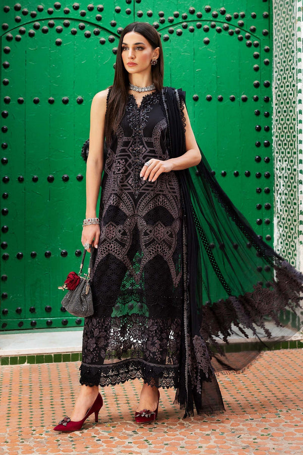 Maria B | Luxury Lawn 25 | D-2512-B by Maria B - Designer Dress - Type: Ladies Clothes - Available at Libayah - 100% Original