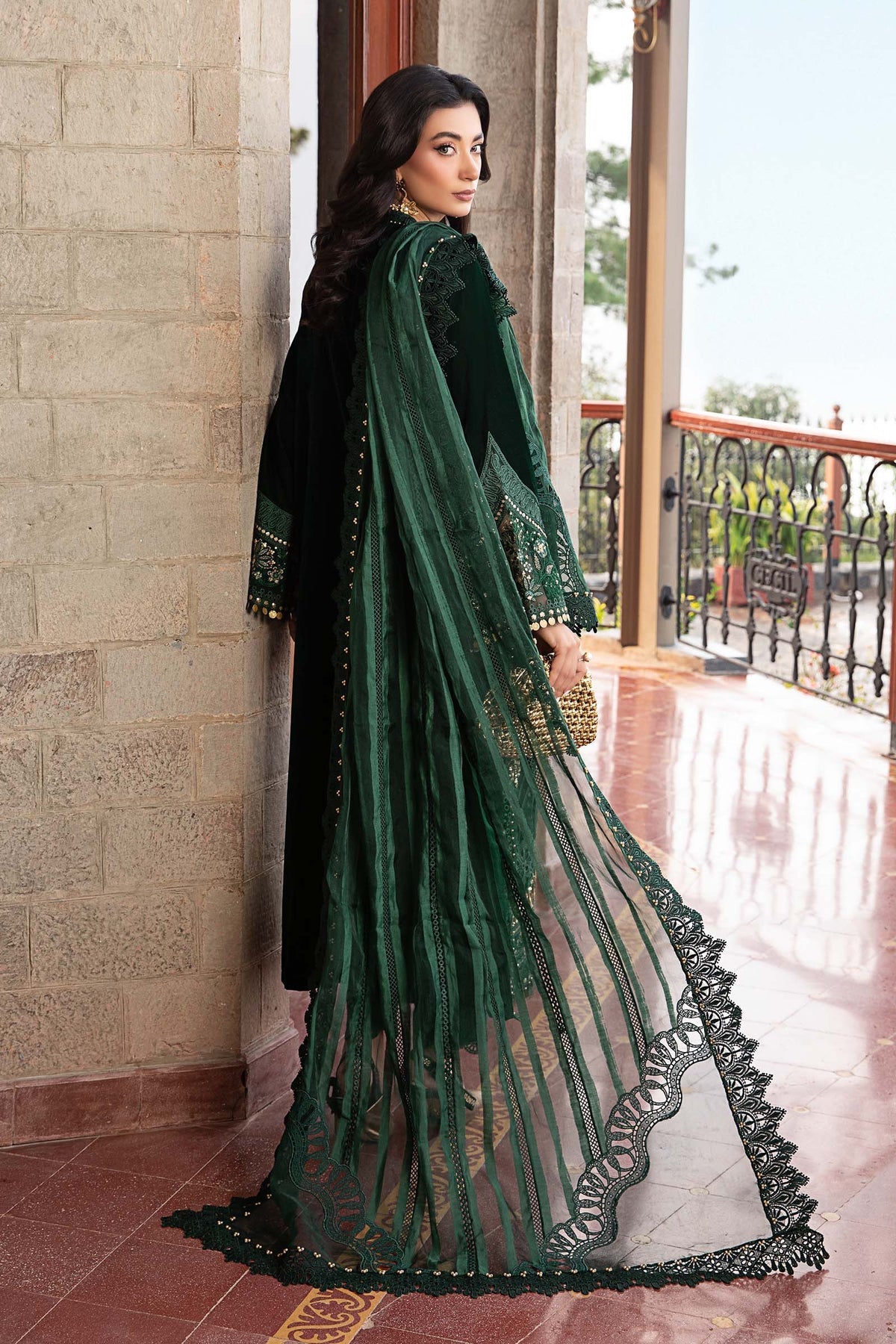 Maria B | Winter Luxe 24 | DL-1212 by Maria B - Designer Dress - Type: Ladies Clothes - Available at Libayah - 100% Original
