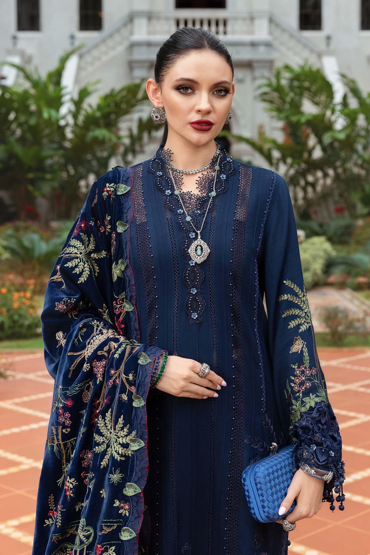 Maria B | Winter Luxe 25 | WL-1312 by Maria B - Designer Dress - Type : Ladies Clothes - Available at Libayah - 100% Original 