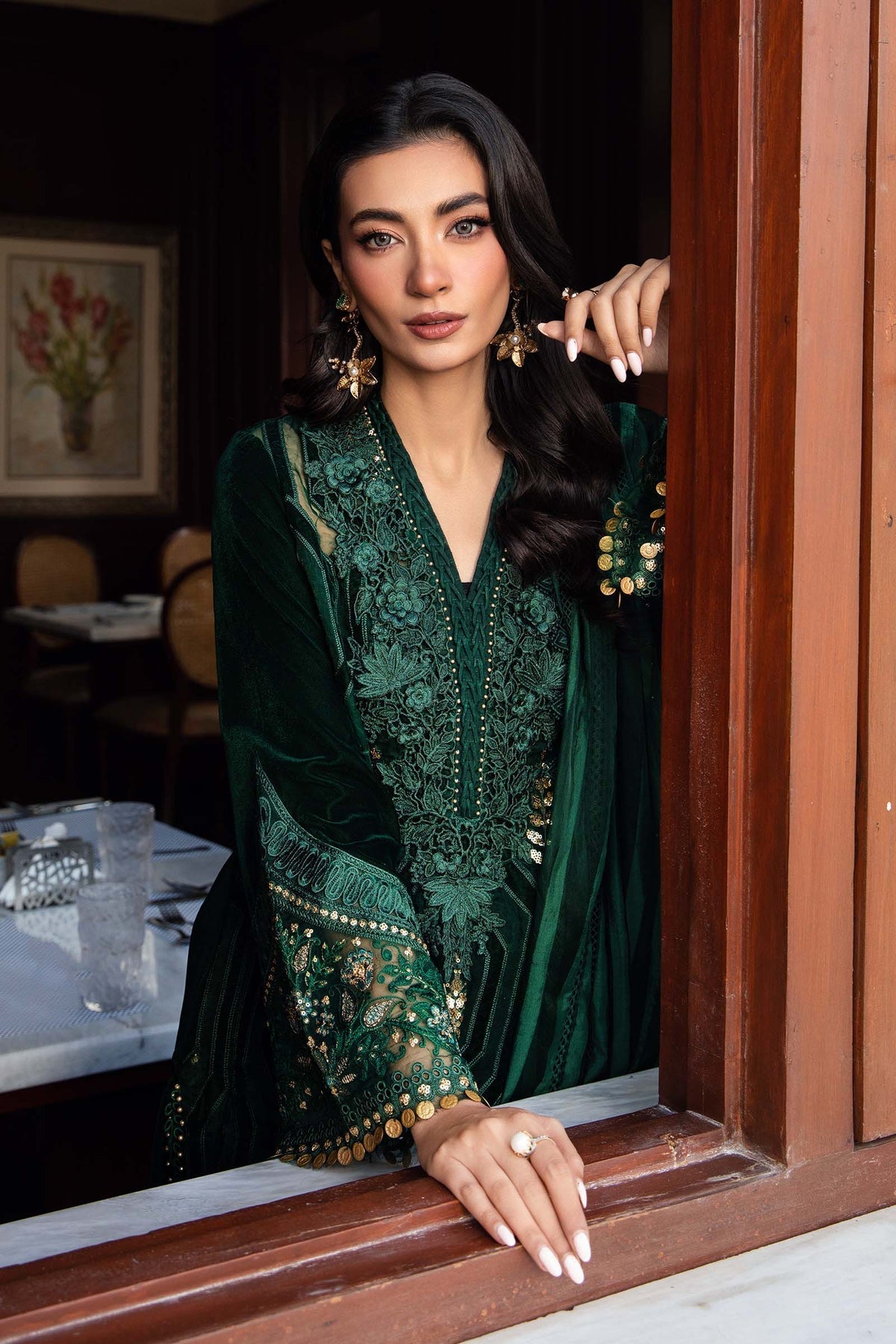 Maria B | Winter Luxe 24 | DL-1212 by Maria B - Designer Dress - Type: Ladies Clothes - Available at Libayah - 100% Original
