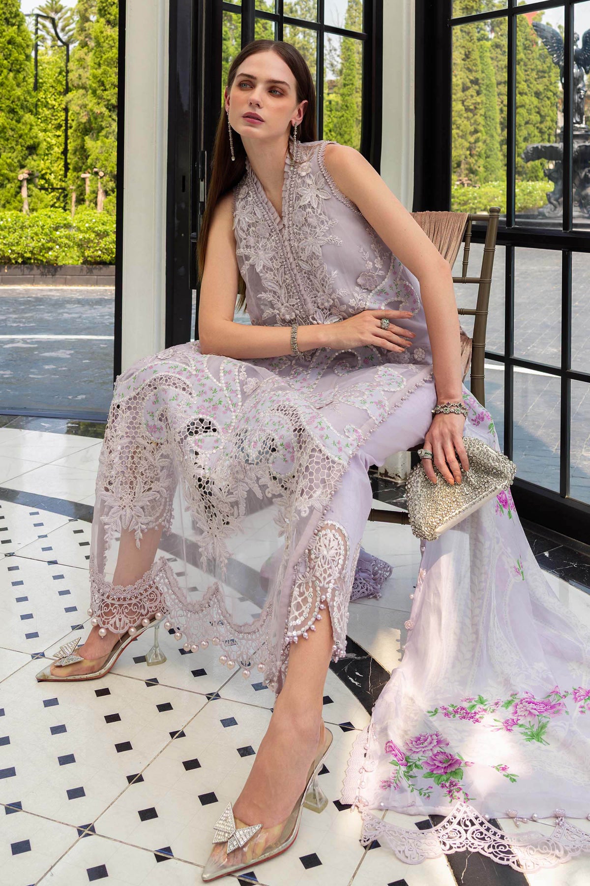Maria B | luxury Lawn 26 | EL-26-12 by Maria B - Designer Dress  - Type : Ladies Clothes - Available at Libayah - 100% Original 