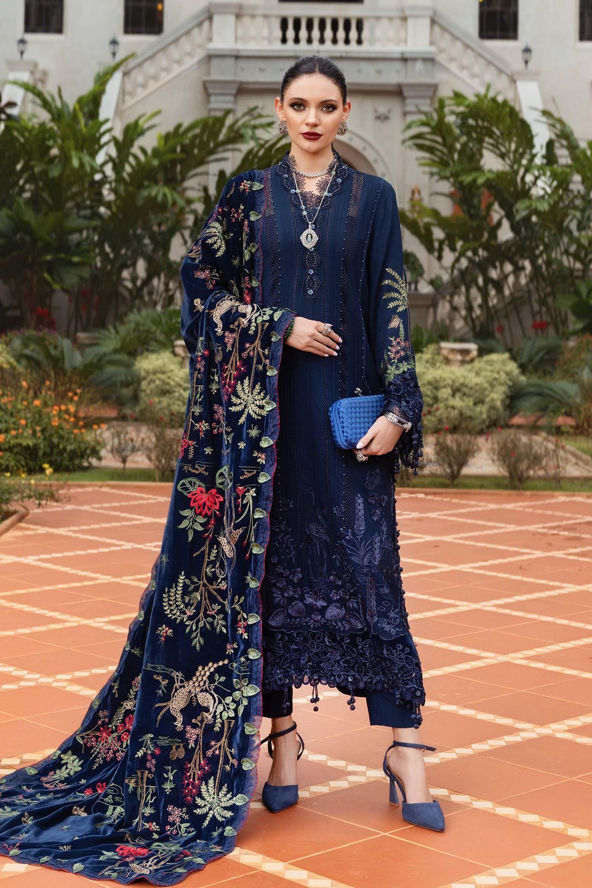 Maria B | Winter Luxe 25 | WL-1312 by Maria B - Designer Dress - Type : Ladies Clothes - Available at Libayah - 100% Original 