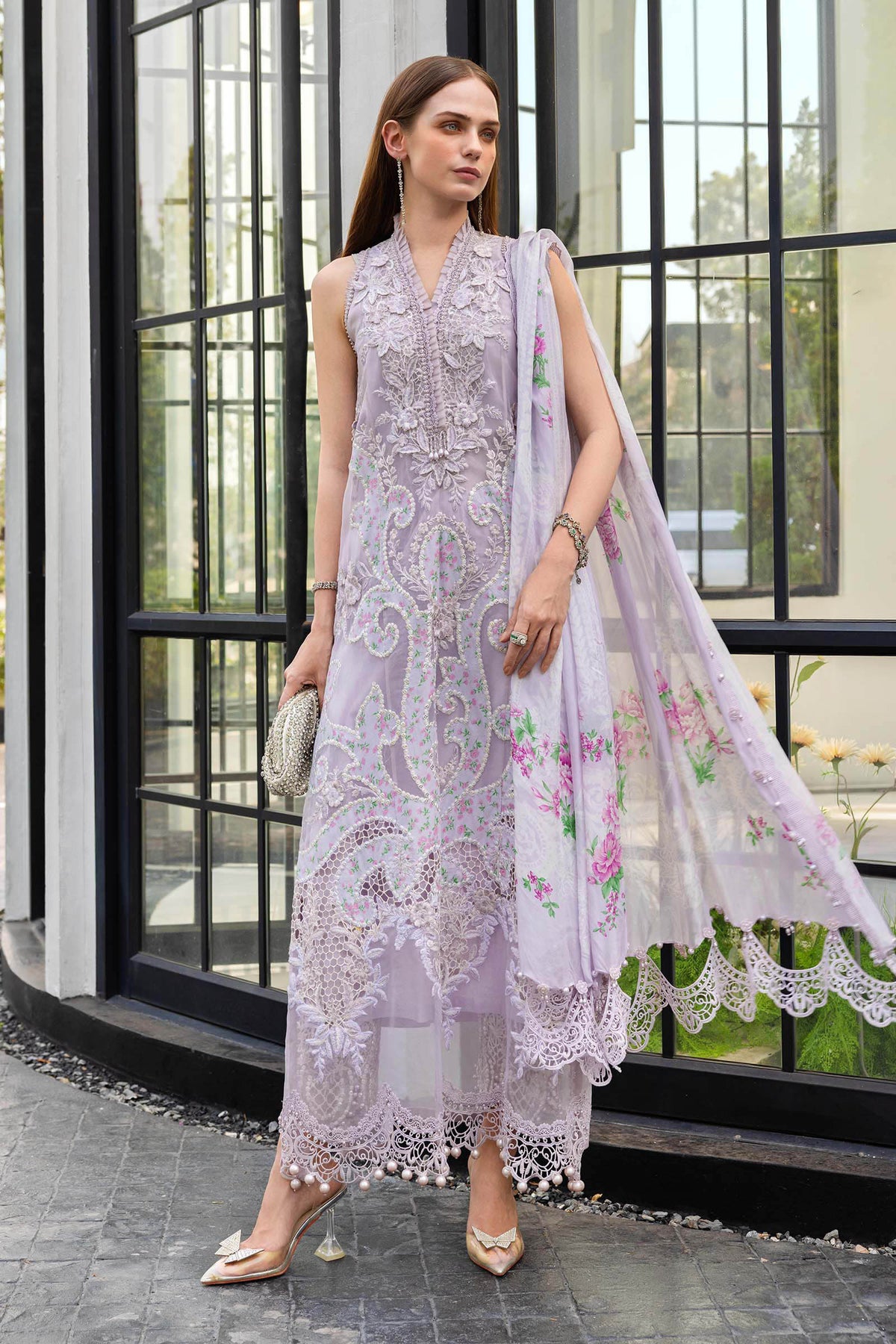 Maria B | luxury Lawn 26 | EL-26-12 by Maria B - Designer Dress  - Type : Ladies Clothes - Available at Libayah - 100% Original 