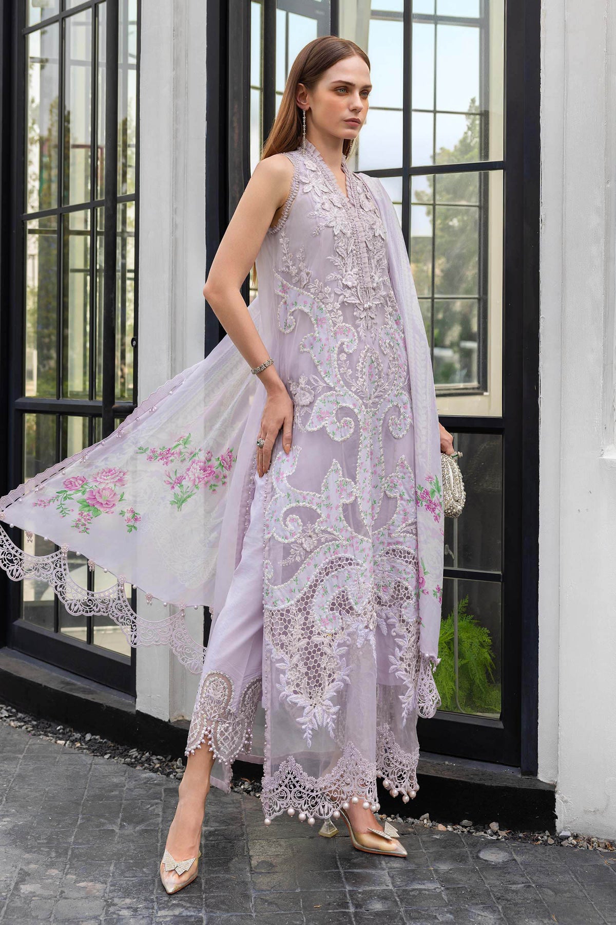 Maria B | luxury Lawn 26 | EL-26-12 by Maria B - Designer Dress  - Type : Ladies Clothes - Available at Libayah - 100% Original 