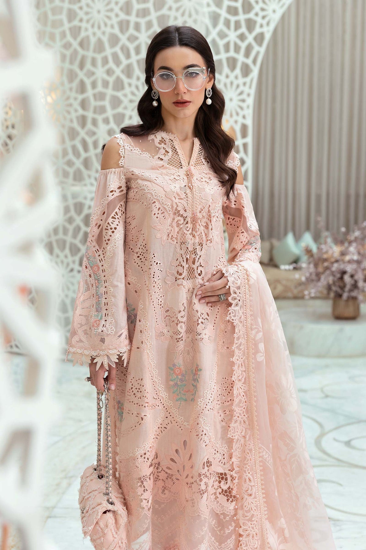 Maria B | Luxury Lawn 25 | D-2513-A by Maria B - Designer Dress - Type: Ladies Clothes - Available at Libayah - 100% Original