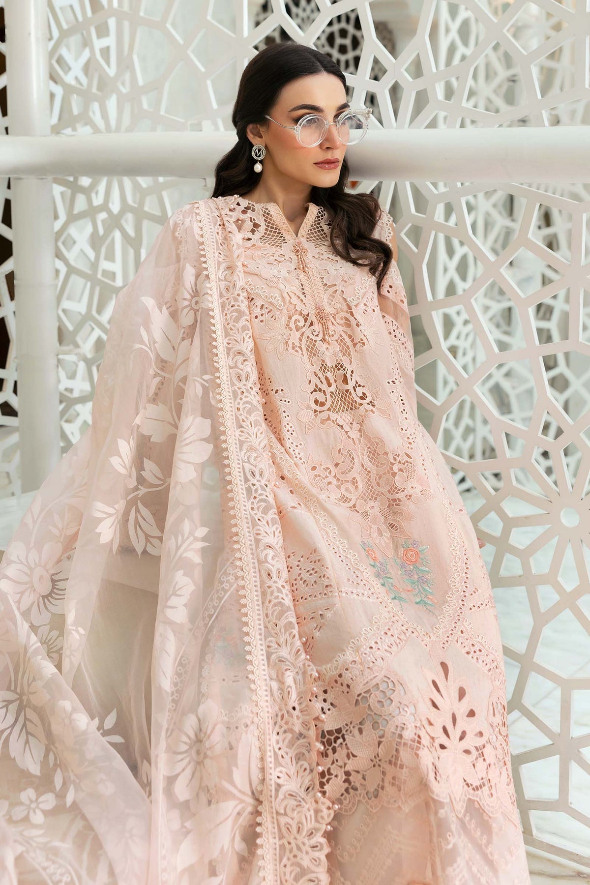 Maria B | Luxury Lawn 25 | D-2513-A by Maria B - Designer Dress - Type: Ladies Clothes - Available at Libayah - 100% Original