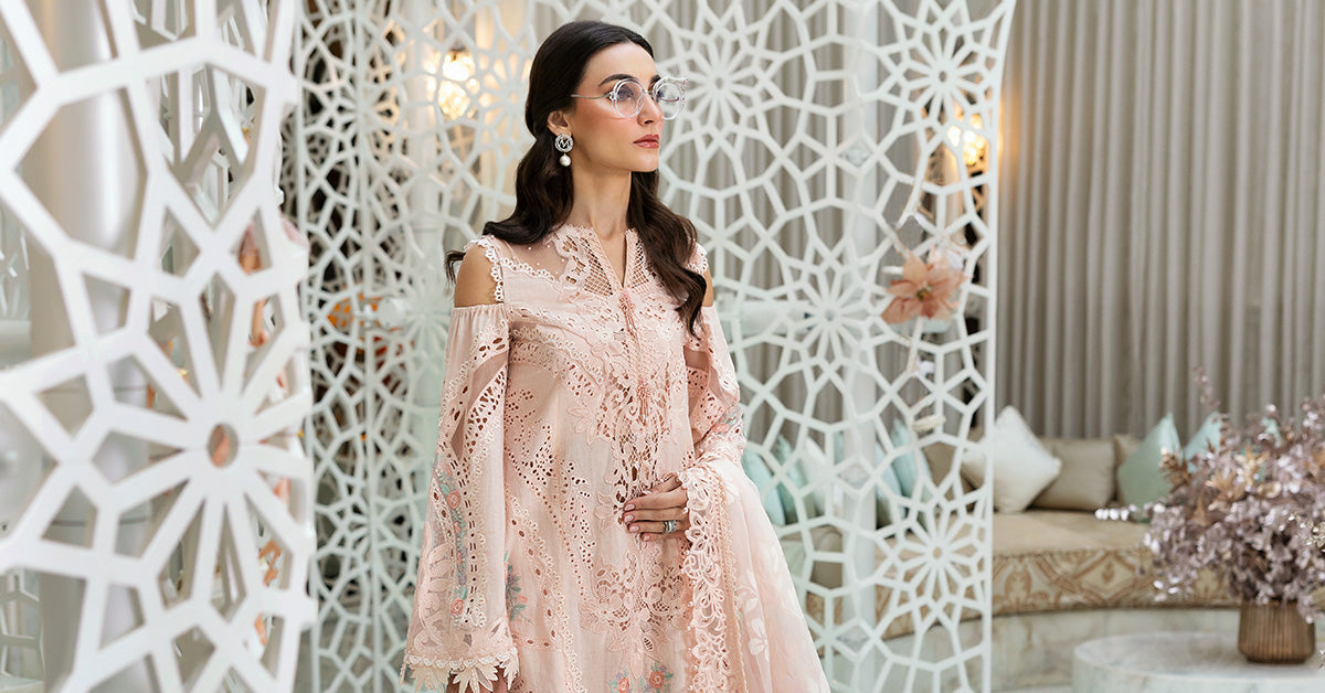 Maria B | Luxury Lawn 25 | D-2513-A by Maria B - Designer Dress - Type: Ladies Clothes - Available at Libayah - 100% Original