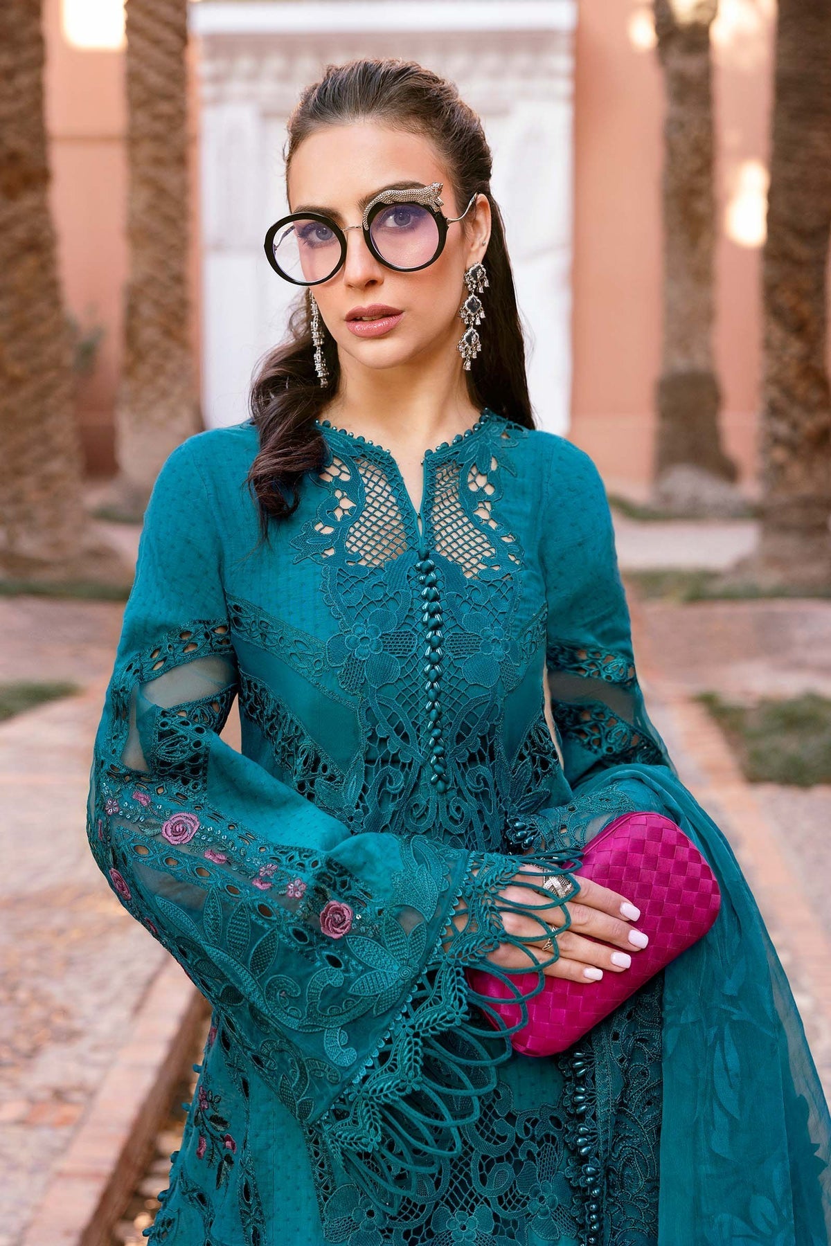 Maria B | Luxury Lawn 25 | D-2513-B by Maria B - Designer Dress - Type: Ladies Clothes - Available at Libayah - 100% Original