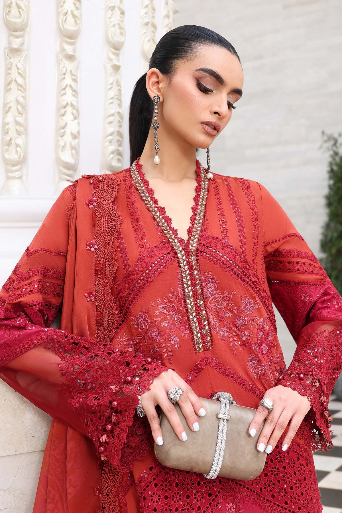 Maria B | luxury Lawn 26 | EL-26-13 by Maria B - Designer Dress  - Type : Ladies Clothes - Available at Libayah - 100% Original 