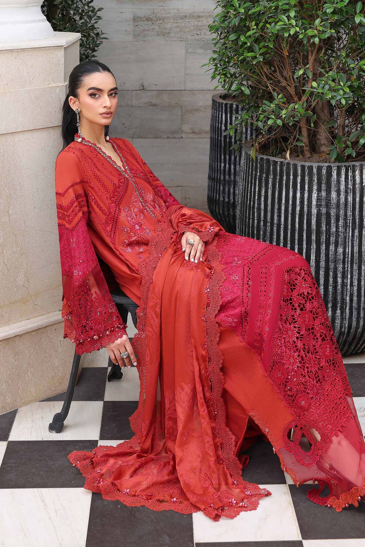 Maria B | luxury Lawn 26 | EL-26-13 by Maria B - Designer Dress  - Type : Ladies Clothes - Available at Libayah - 100% Original 
