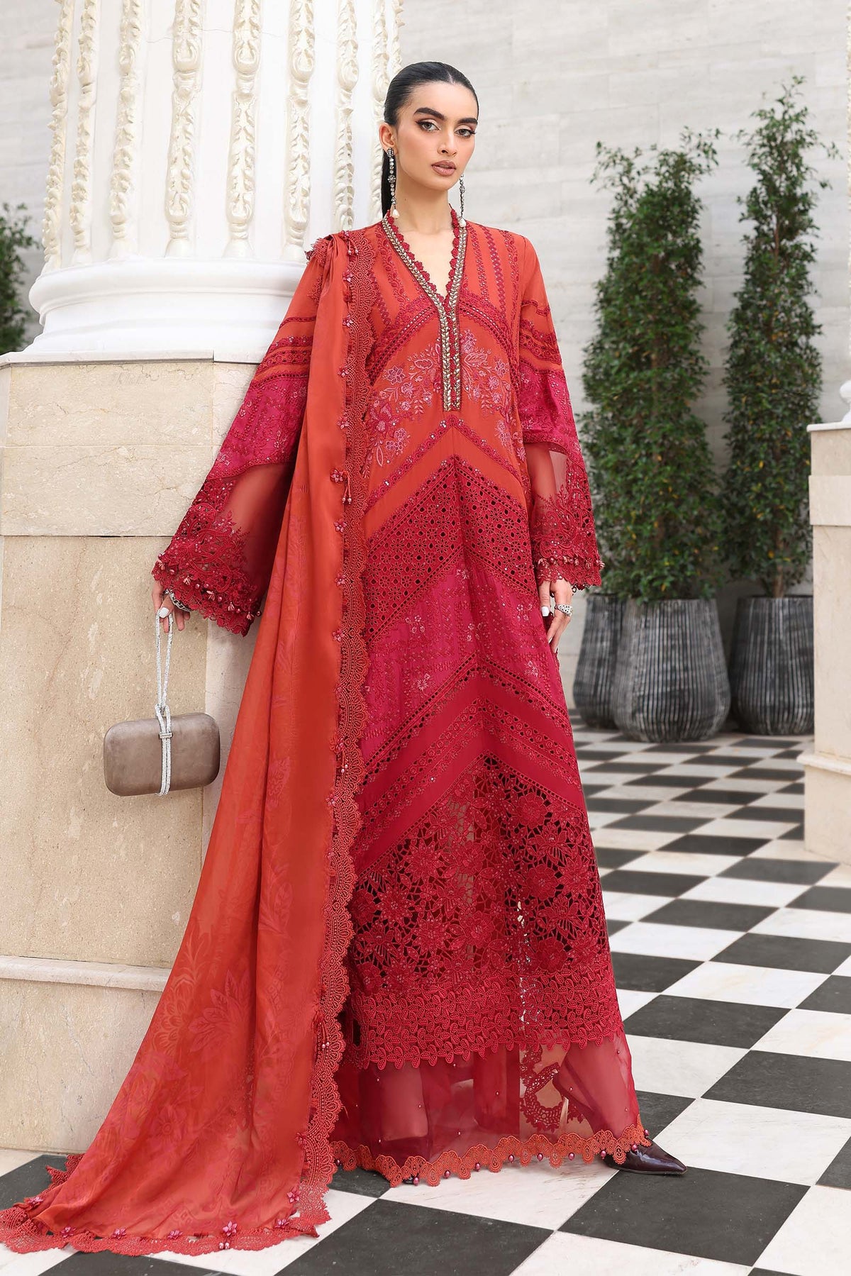 Maria B | luxury Lawn 26 | EL-26-13 by Maria B - Designer Dress  - Type : Ladies Clothes - Available at Libayah - 100% Original 