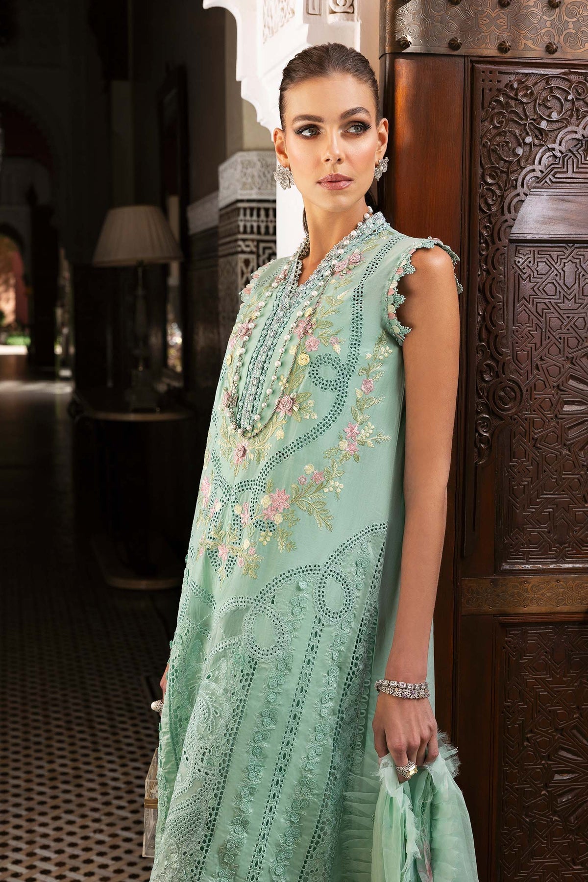 Maria B | Luxury Lawn 25 | D-2514-A by Maria B - Designer Dress - Type: Ladies Clothes - Available at Libayah - 100% Original