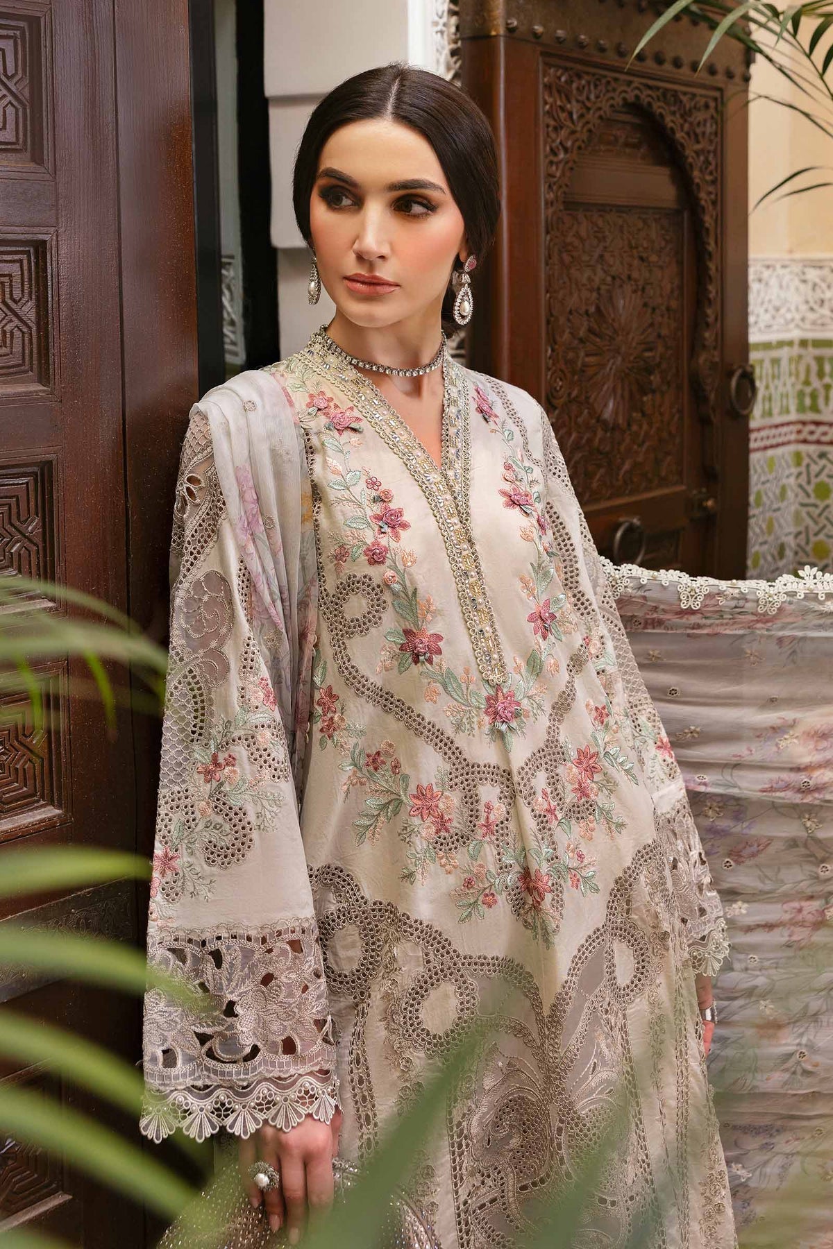 Maria B | Luxury Lawn 25 | D-2514-B by Maria B - Designer Dress - Type: Ladies Clothes - Available at Libayah - 100% Original