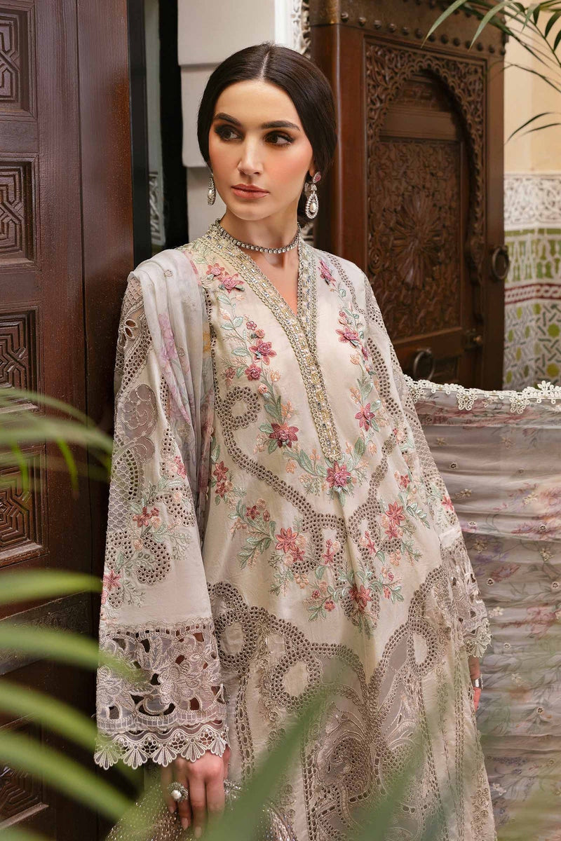 Maria B | Luxury Lawn 25 | D-2514-B by Maria B - Designer Dress - Type: Ladies Clothes - Available at Libayah - 100% Original