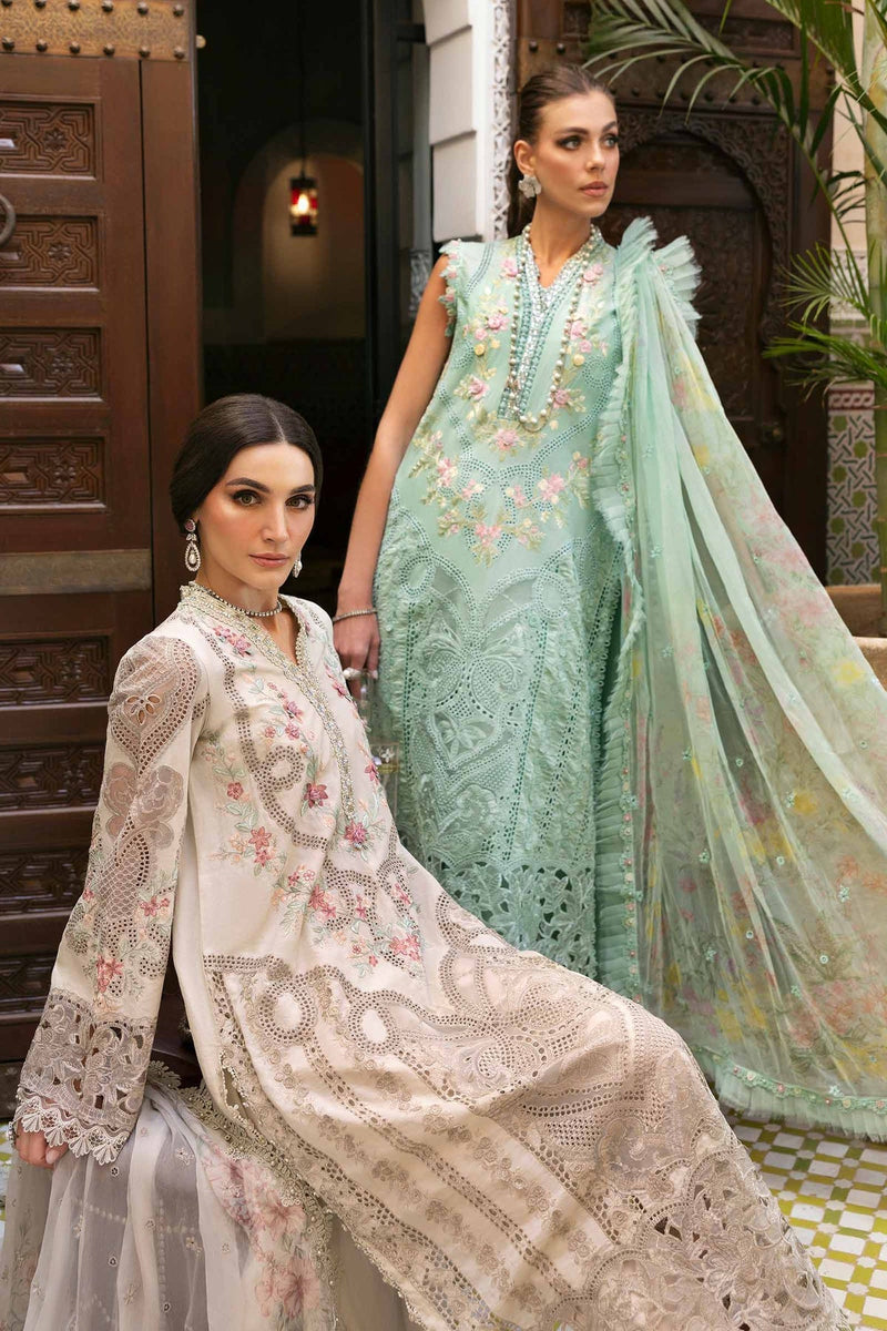 Maria B | Luxury Lawn 25 | D-2514-B by Maria B - Designer Dress - Type: Ladies Clothes - Available at Libayah - 100% Original