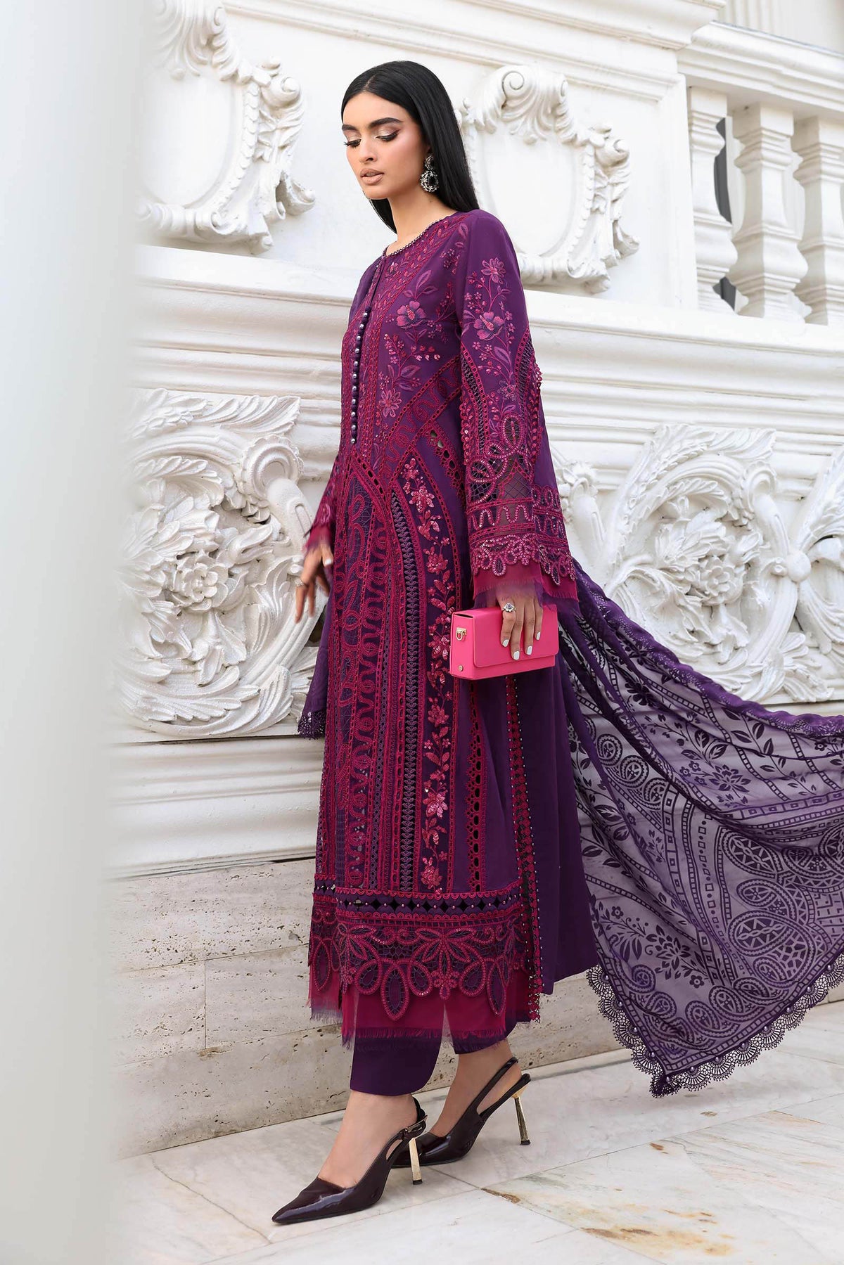 Maria B | luxury Lawn 26 | EL-26-14 by Maria B - Designer Dress  - Type : Ladies Clothes - Available at Libayah - 100% Original 