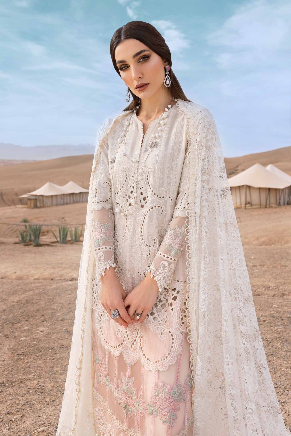 Maria B | Luxury Lawn 25 | D-2515-A by Maria B - Designer Dress - Type: Ladies Clothes - Available at Libayah - 100% Original