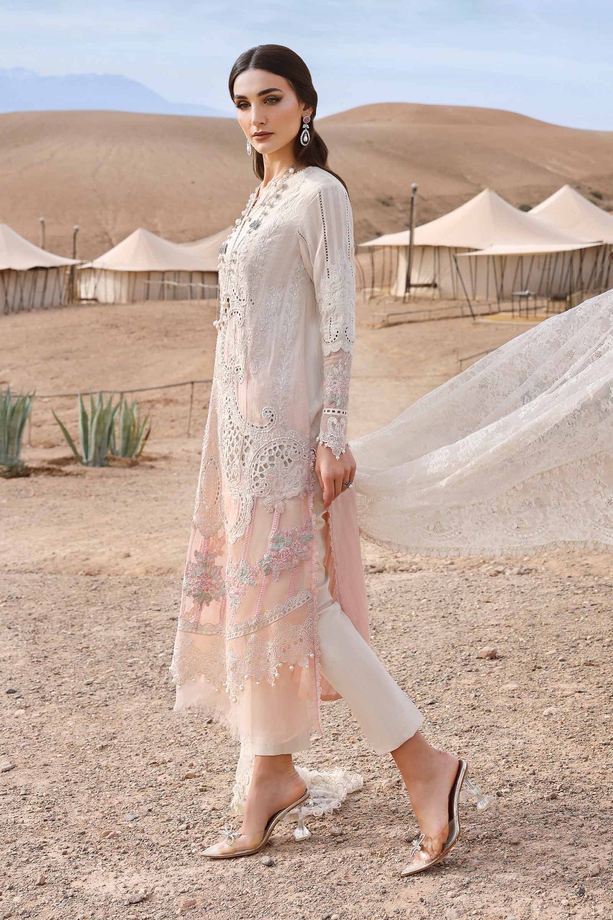 Maria B | Luxury Lawn 25 | D-2515-A by Maria B - Designer Dress - Type: Ladies Clothes - Available at Libayah - 100% Original