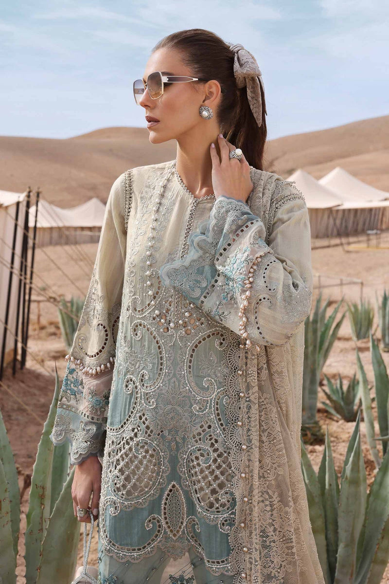 Maria B | Luxury Lawn 25 | D-2515-B by Maria B - Designer Dress - Type: Ladies Clothes - Available at Libayah - 100% Original