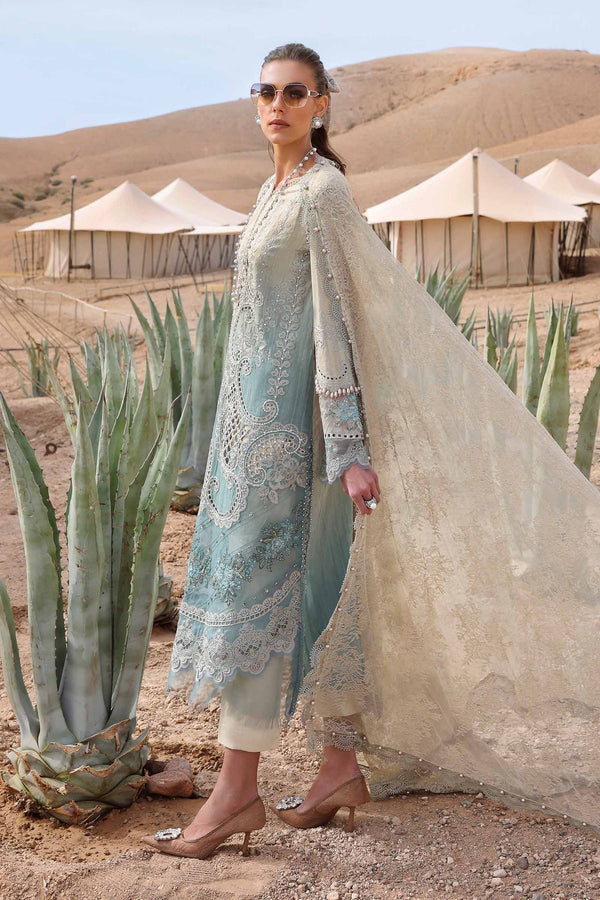 Maria B | Luxury Lawn 25 | D-2515-B by Maria B - Designer Dress - Type: Ladies Clothes - Available at Libayah - 100% Original
