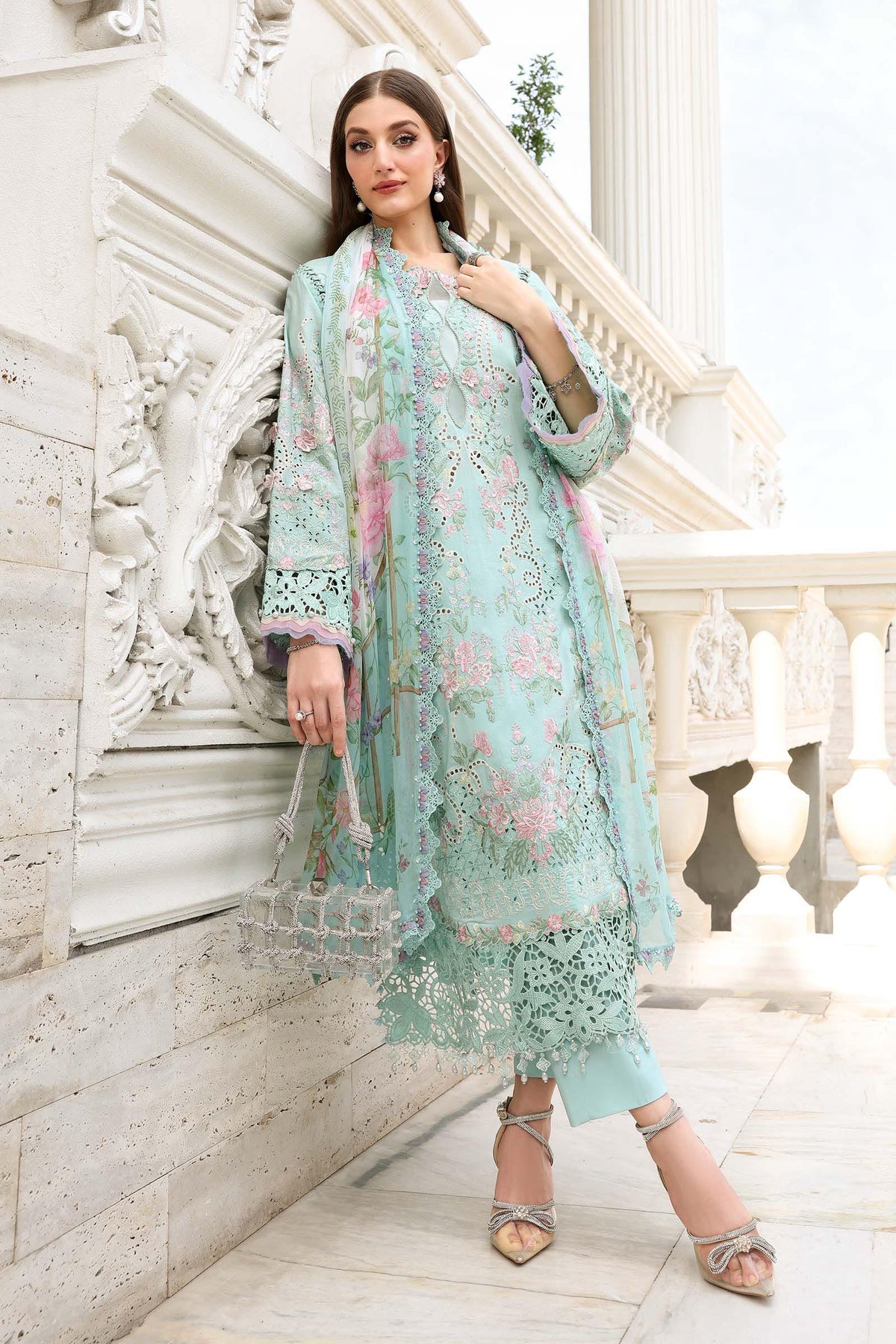 Maria B | luxury Lawn 26 | EL-26-15 by Maria B - Designer Dress  - Type : Ladies Clothes - Available at Libayah - 100% Original 